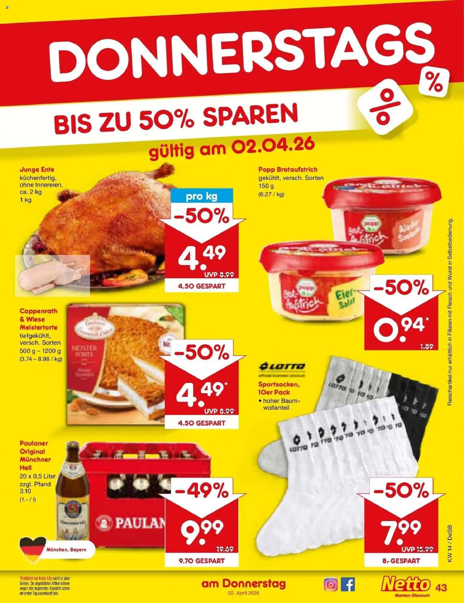 Netto Marken-Discount Prospekt Thierhaupten	 – gültig ab 30.03.2026 | Seite: 57 | Produkte: Eier, Wurst, Fleisch, Ente