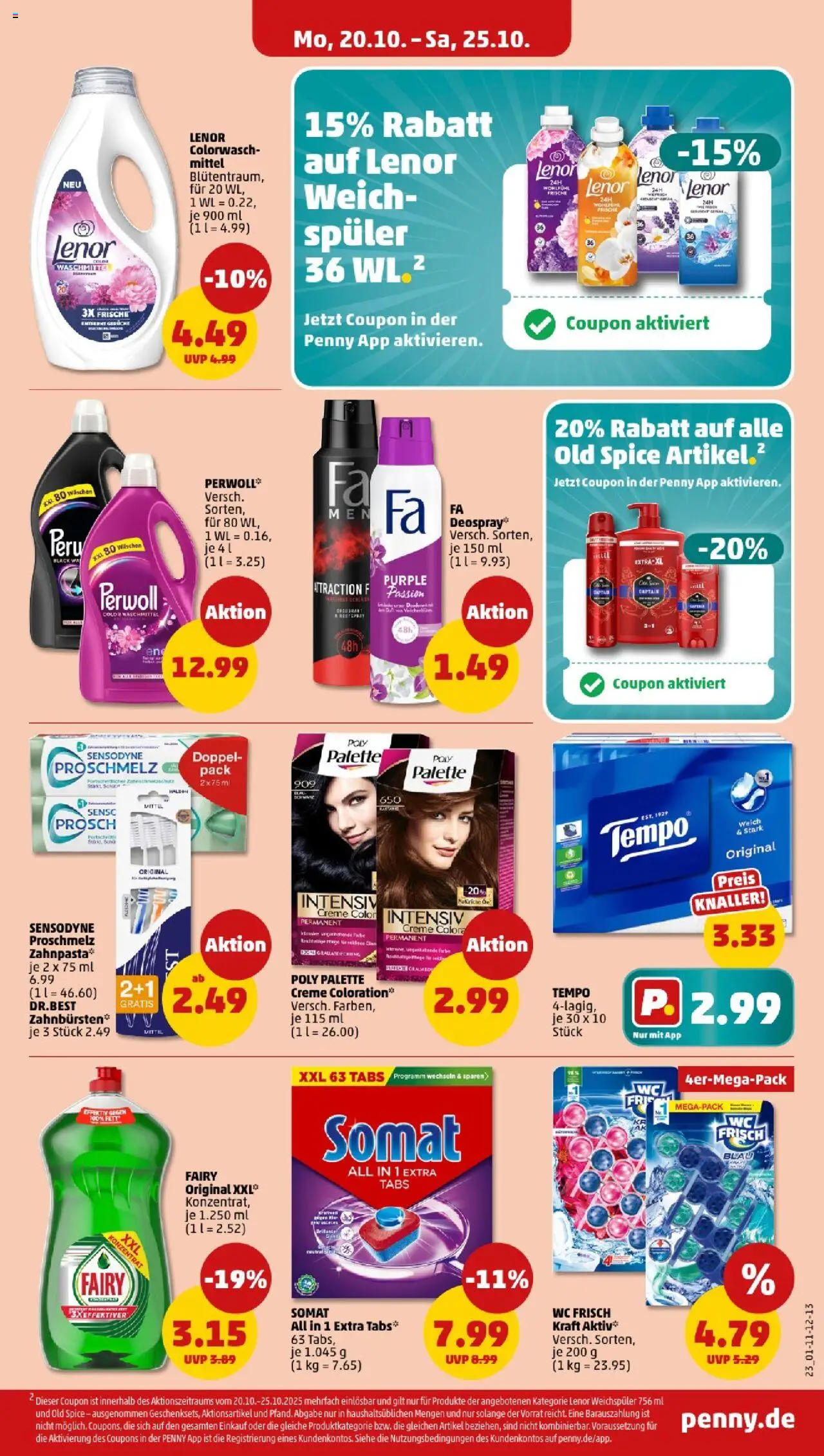 Penny - Berlin – gültig ab 20.10.2025 | Seite: 23 | Produkte: Creme, Weichspüler, Wc frisch, Tempo