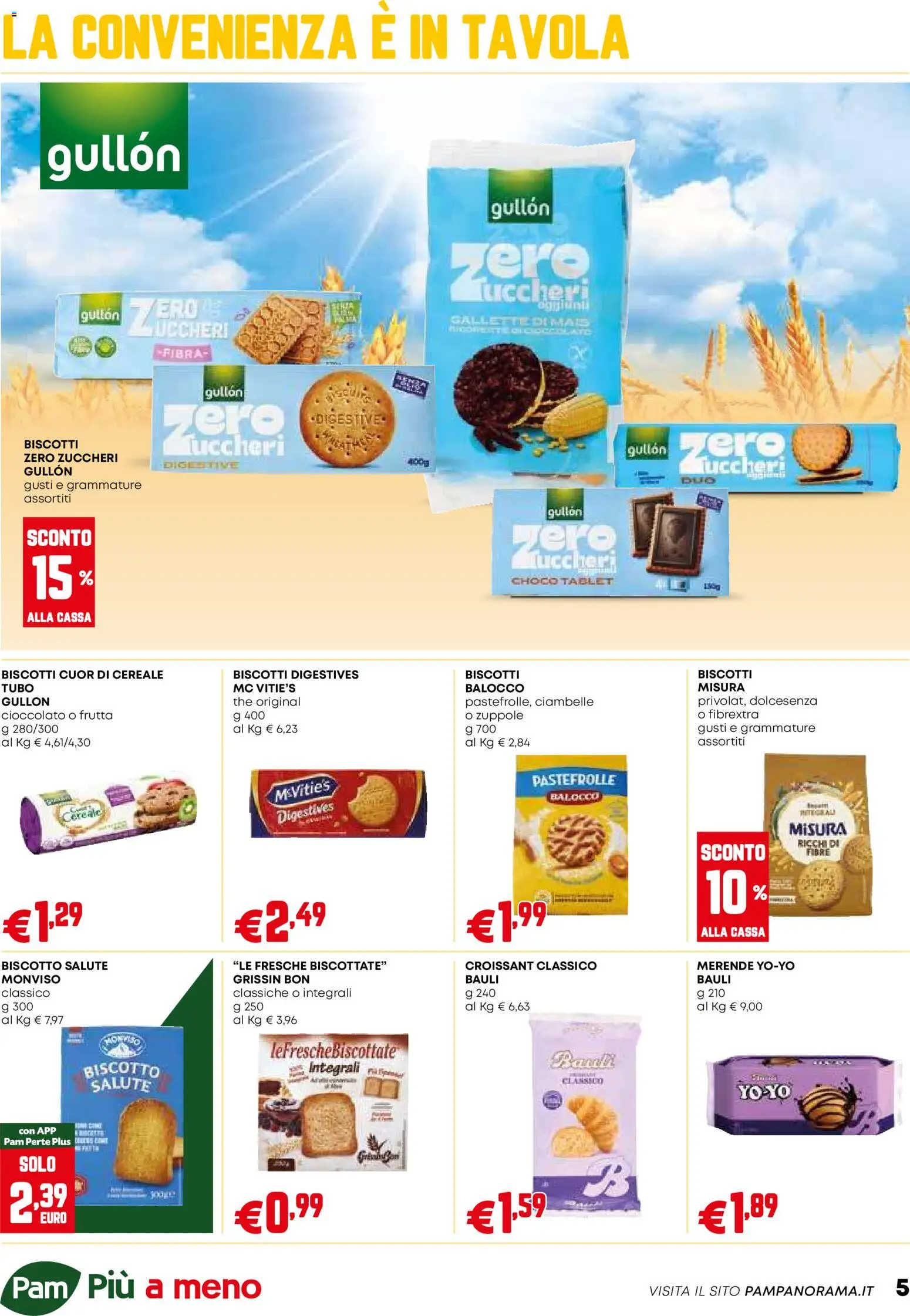 Volantino PAM del 29.01.2026 | Pagina: 5 | Prodotti: Biscotti, The, Tablet, Croissant