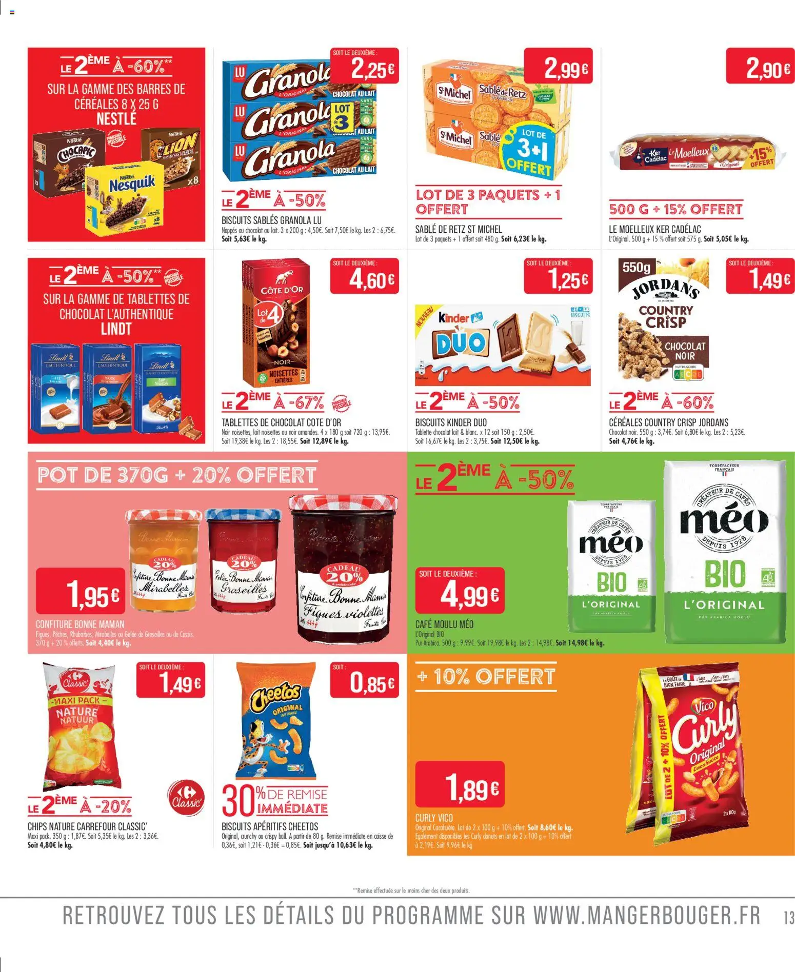 {H1} | Page: 13 | Produits: Noisettes, Lait, Chocolat, Chips