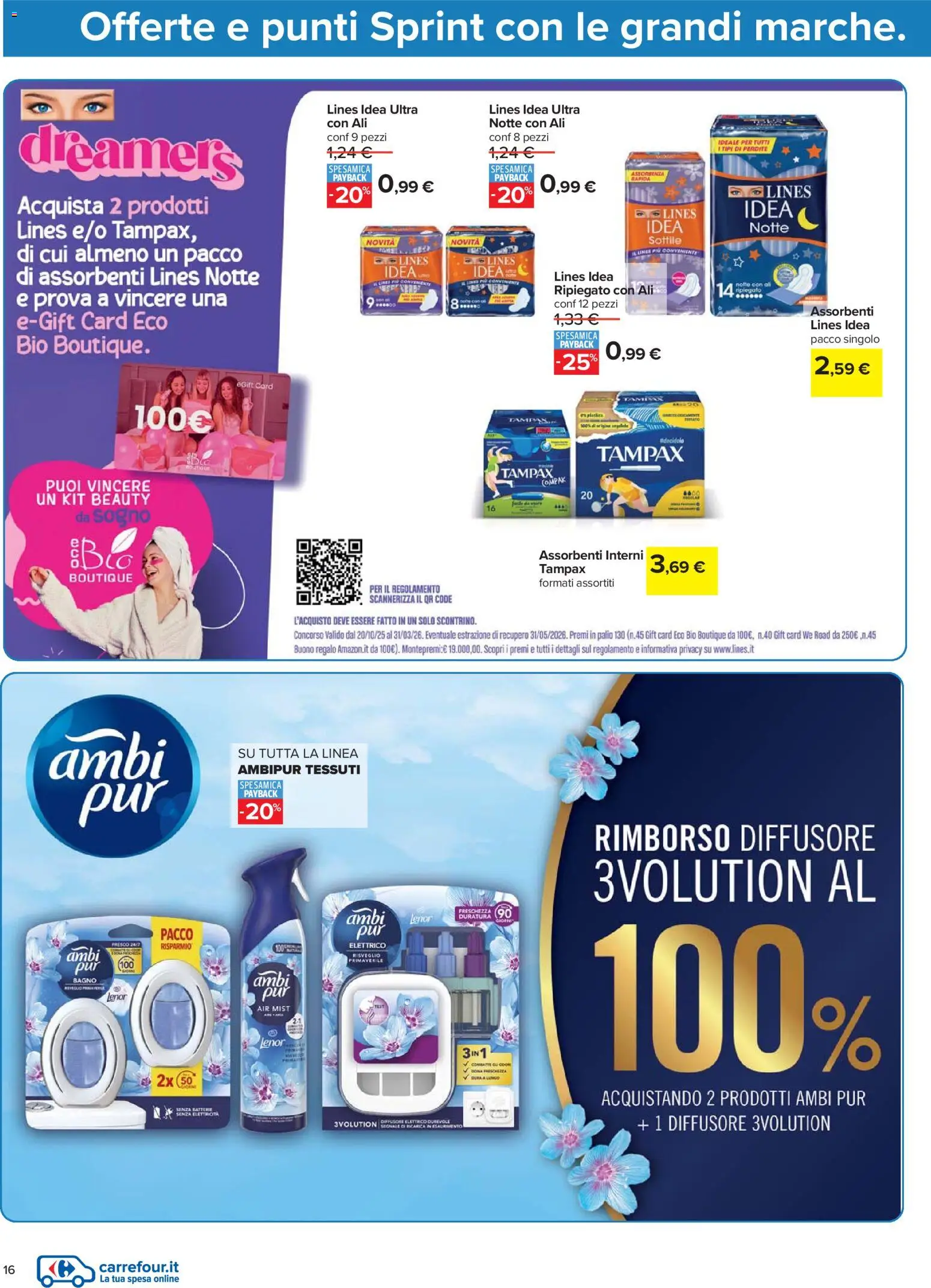 Volantino Carrefour del 07.11.2025 | Pagina: 16 | Prodotti: Bagno