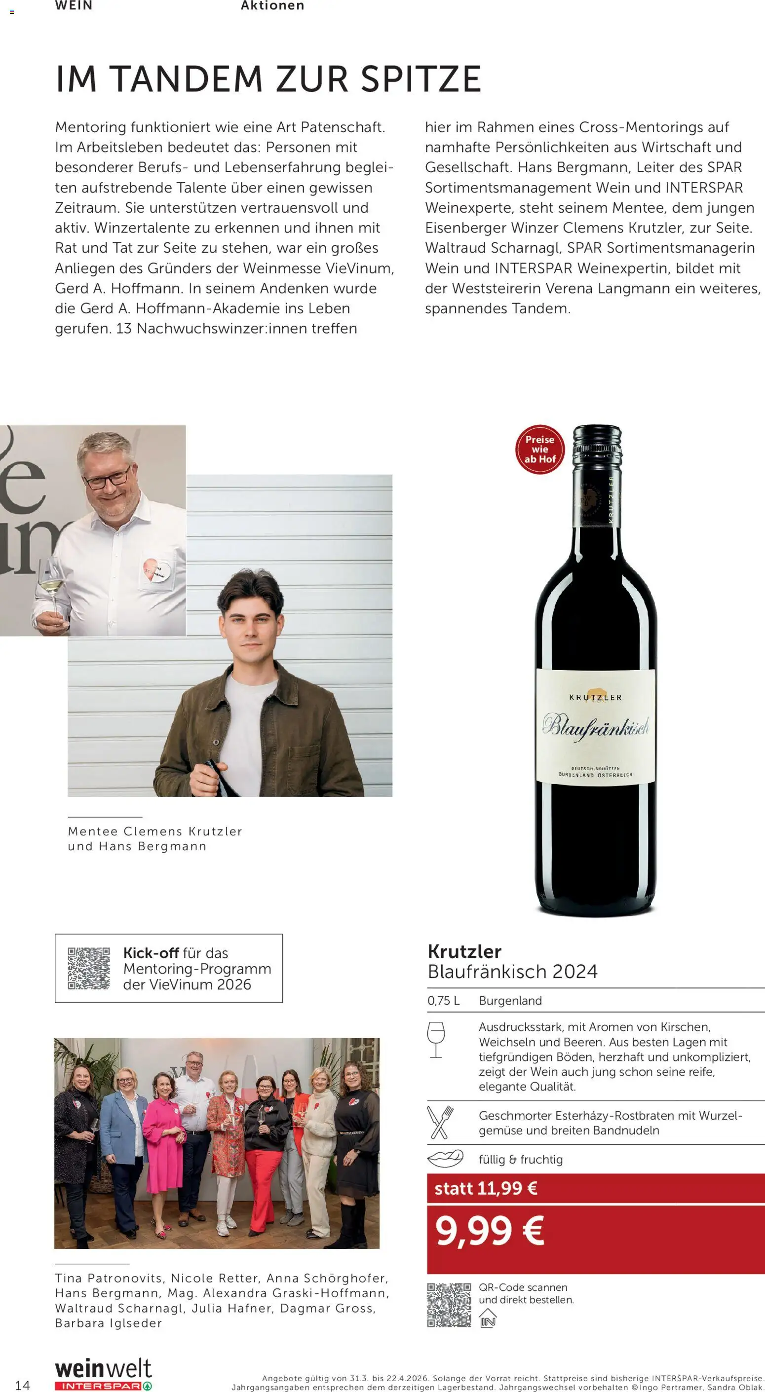 Interspar Wein Welt gültig ab 31.03.2026 | Seite: 14 | Produkte: Gemüse, Wein