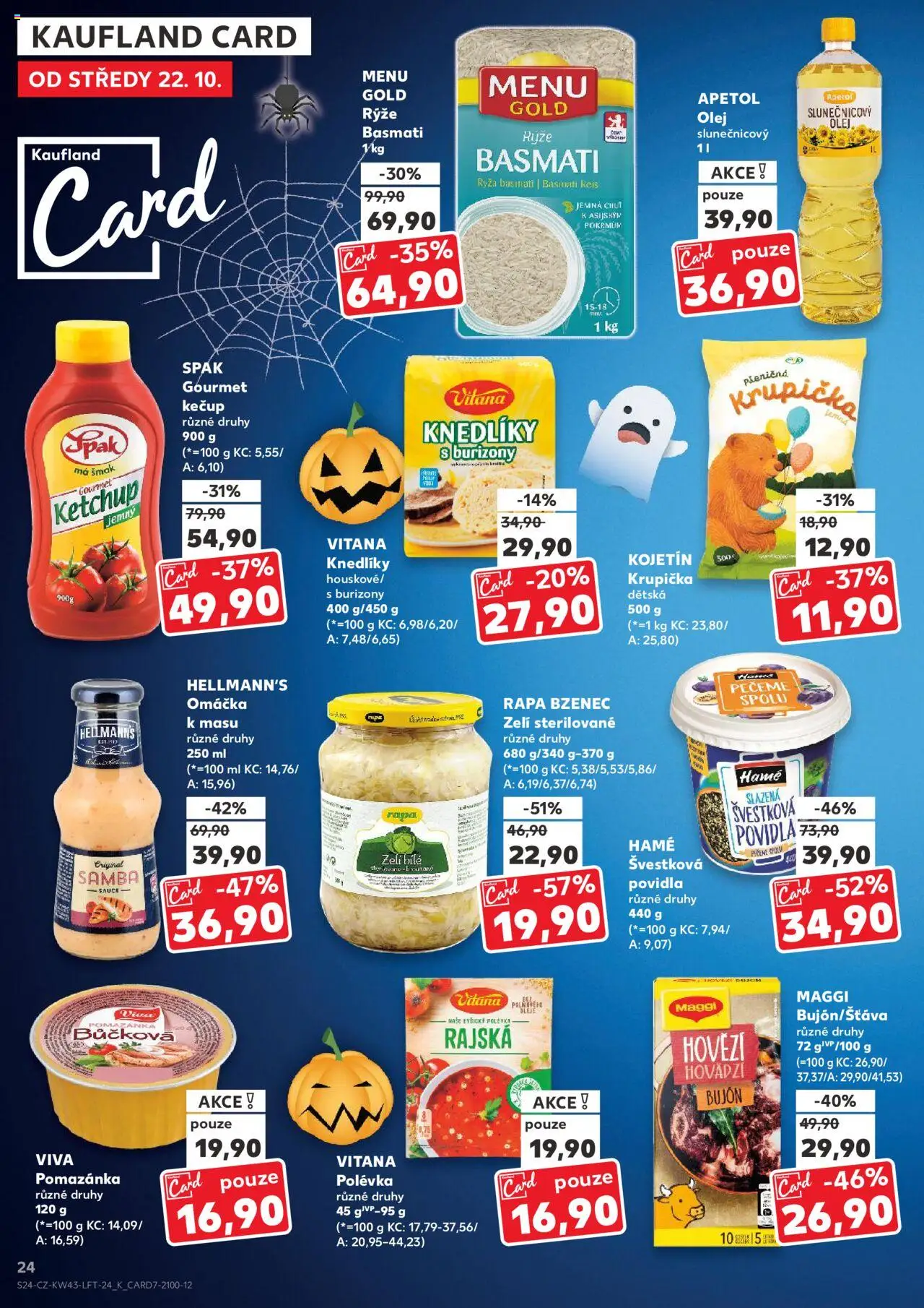 Kaufland leták - Plzeň od 22.10.2025 | Strana: 24 | Produkty: Olej, Hellmann's, Bujón, Pomazánka
