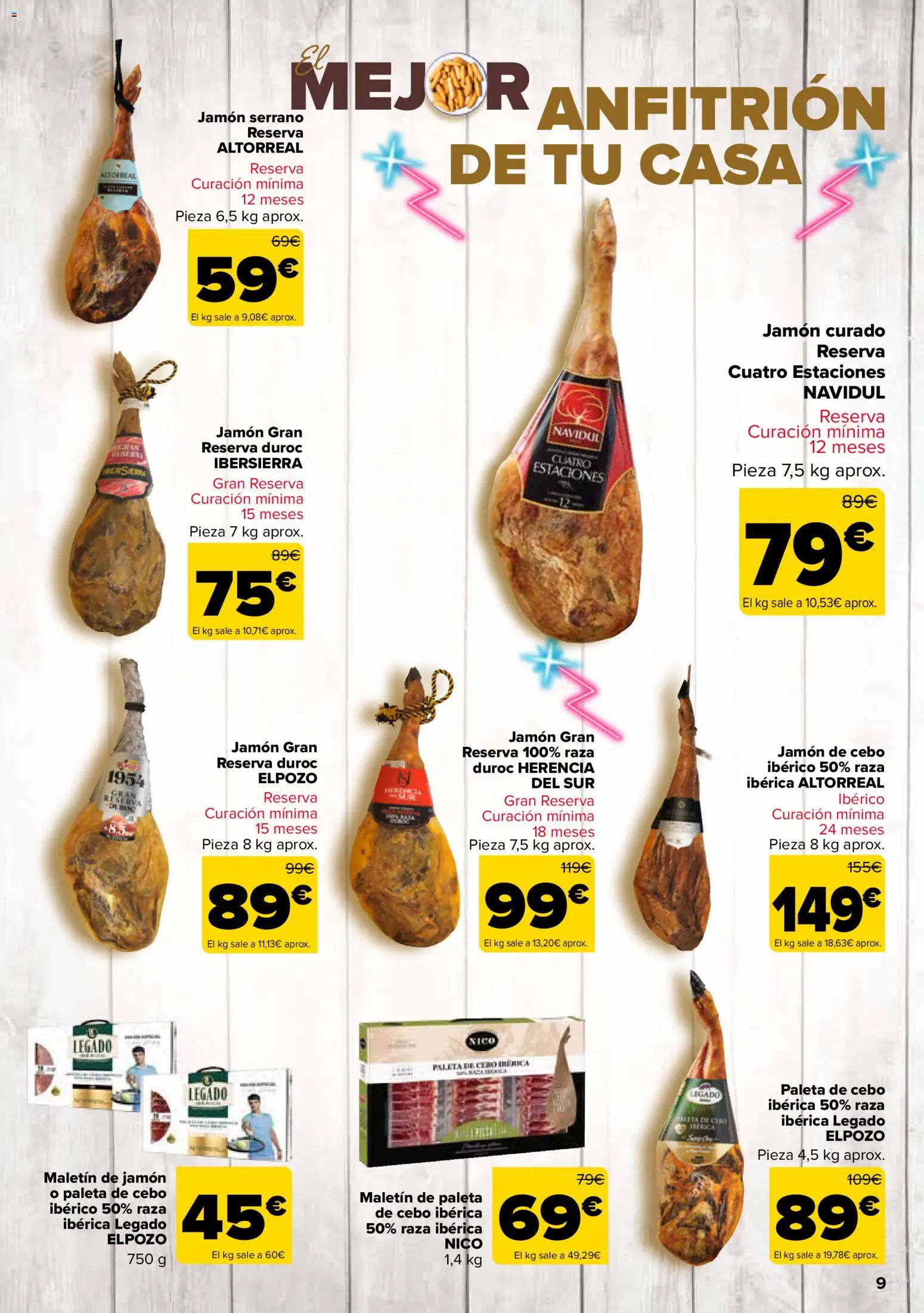 Carrefour folleto │ válido desde el 24.03.2026 | Página: 9 | Productos: Jamón serrano, Jamón