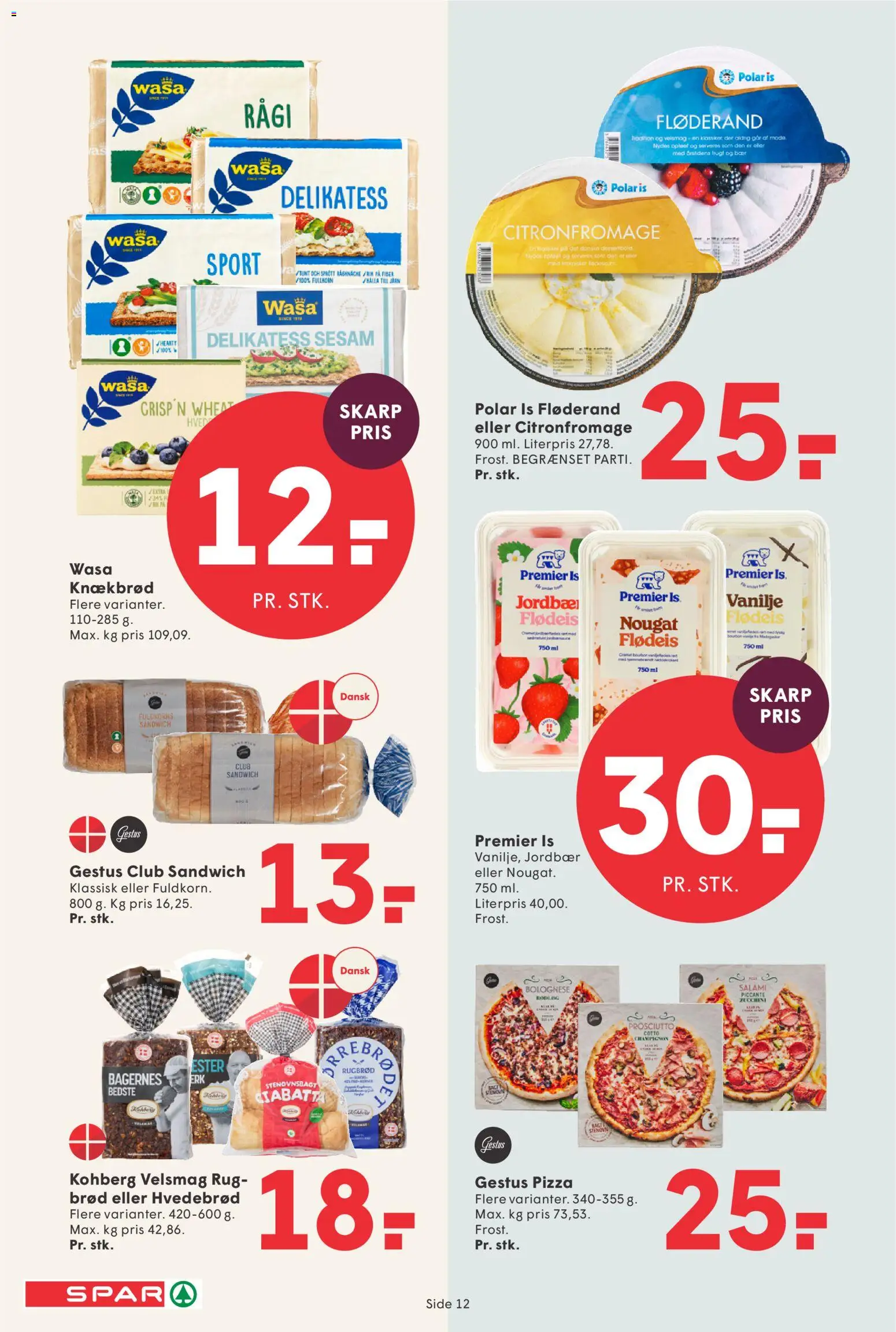 Spar tilbudsavis – gyldig fra 01.05.2026 | Side: 12 | Produkter: Brød, Jordbær, Knækbrød, Nougat
