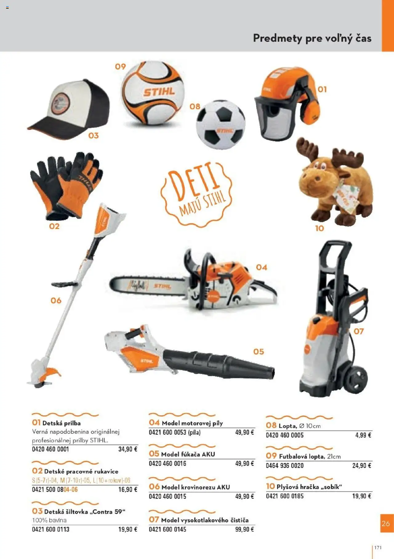 Nové STIHL akcie – leták je platný od 29.09.2025 | Strana: 171 | Produkty: Píla, Aku, Rukavice
