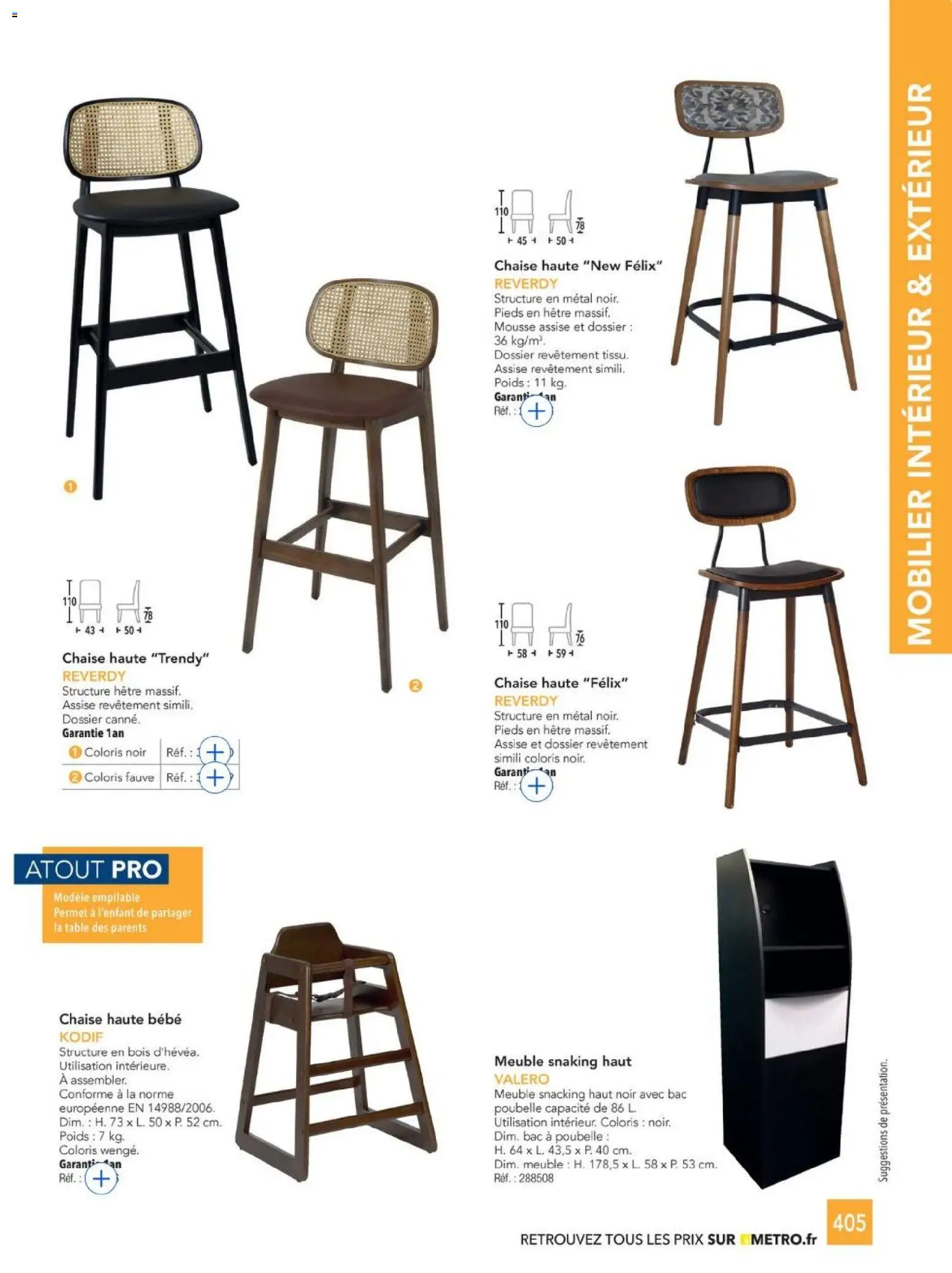 {H1} | Page: 405 | Produits: Poubelle, Poids, Mousse, Table