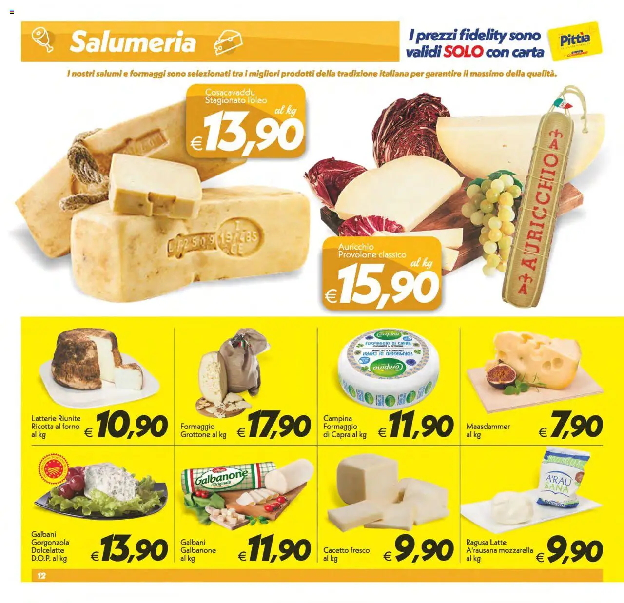 Volantino SuperConveniente del 03.10.2025 | Pagina: 12 | Prodotti: Provolone, Mozzarella, Ricotta, Forno
