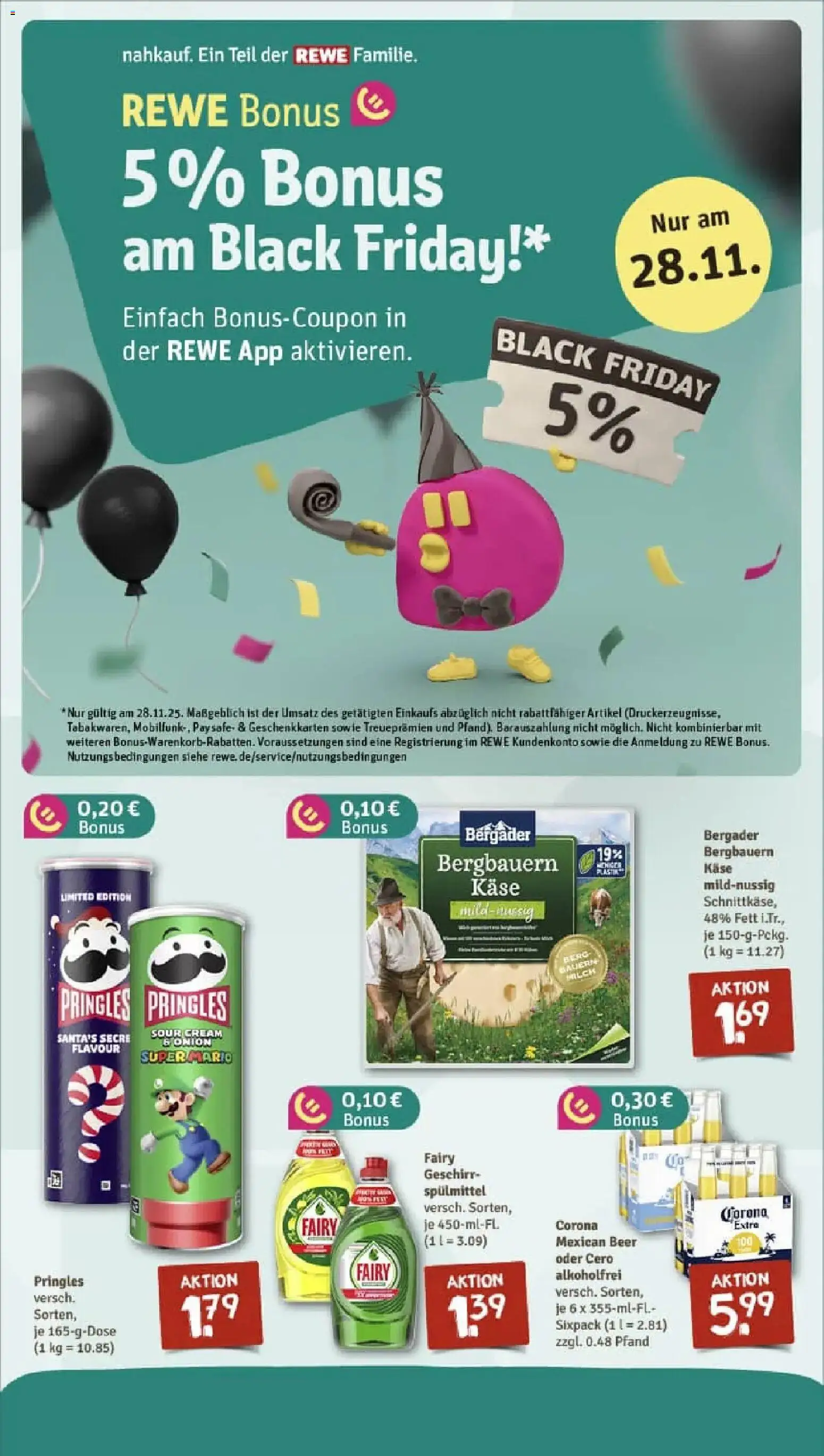 Rewe prospekt Lauterbach/Maar	 – gültig ab 23.11.2025 | Seite: 5 | Produkte: Milch, Käse, Pringles, Chips