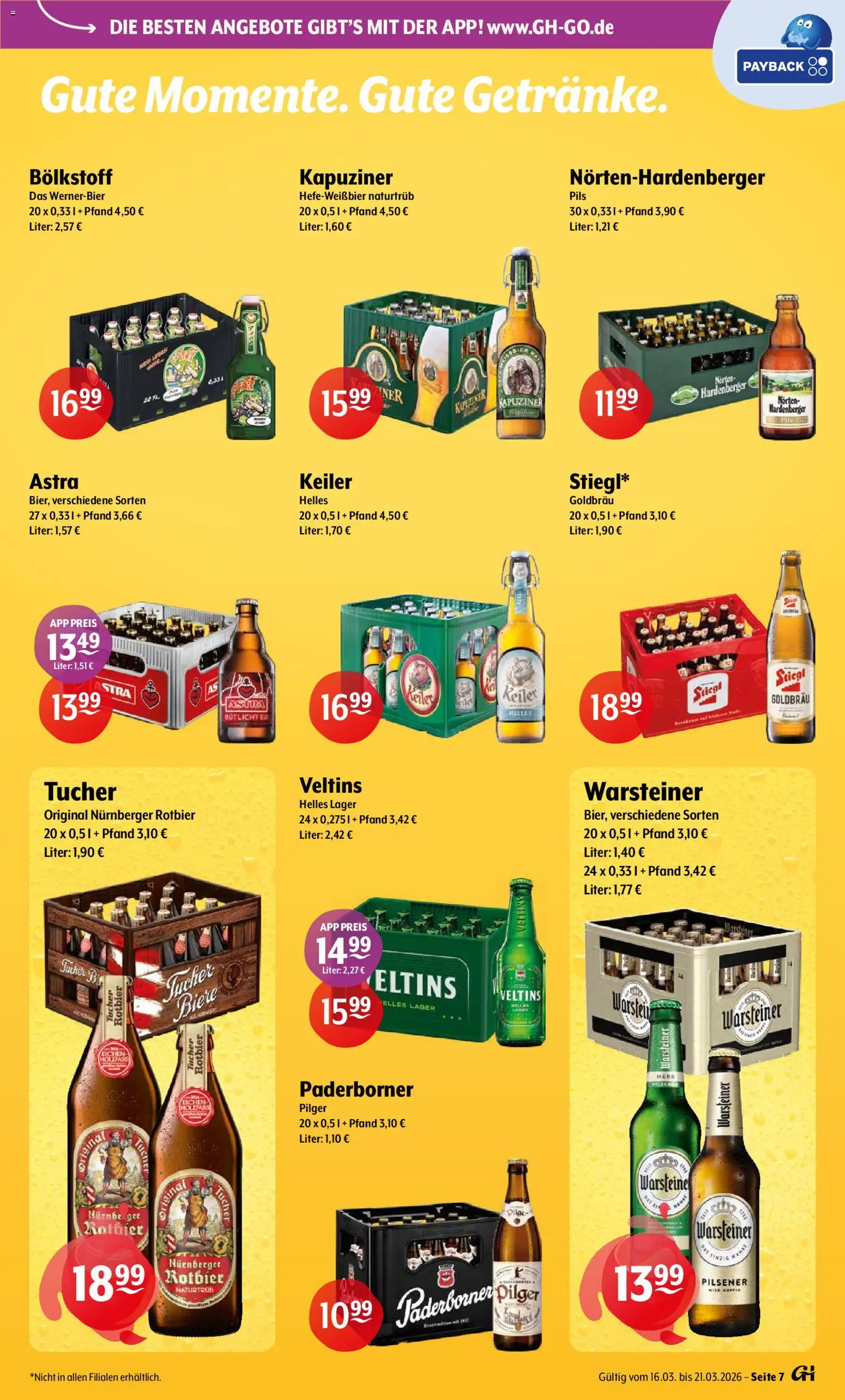 Getränke Hoffmann - Nordrhein - Westfalen – gültig ab 16.03.2026 | Seite: 7 | Produkte: Herd, Astra, Warsteiner, Veltins