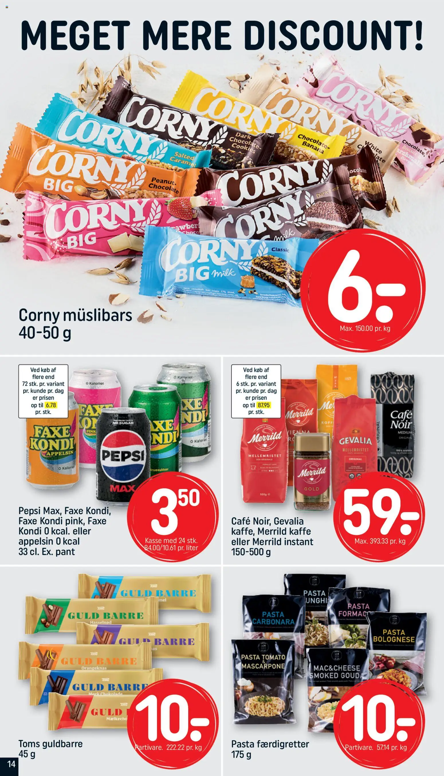 Rema 1000 tilbudsavis – gyldig fra 18.01.2026 | Side: 14 | Produkter: Kaffe, Pasta, Cookies, Pepsi