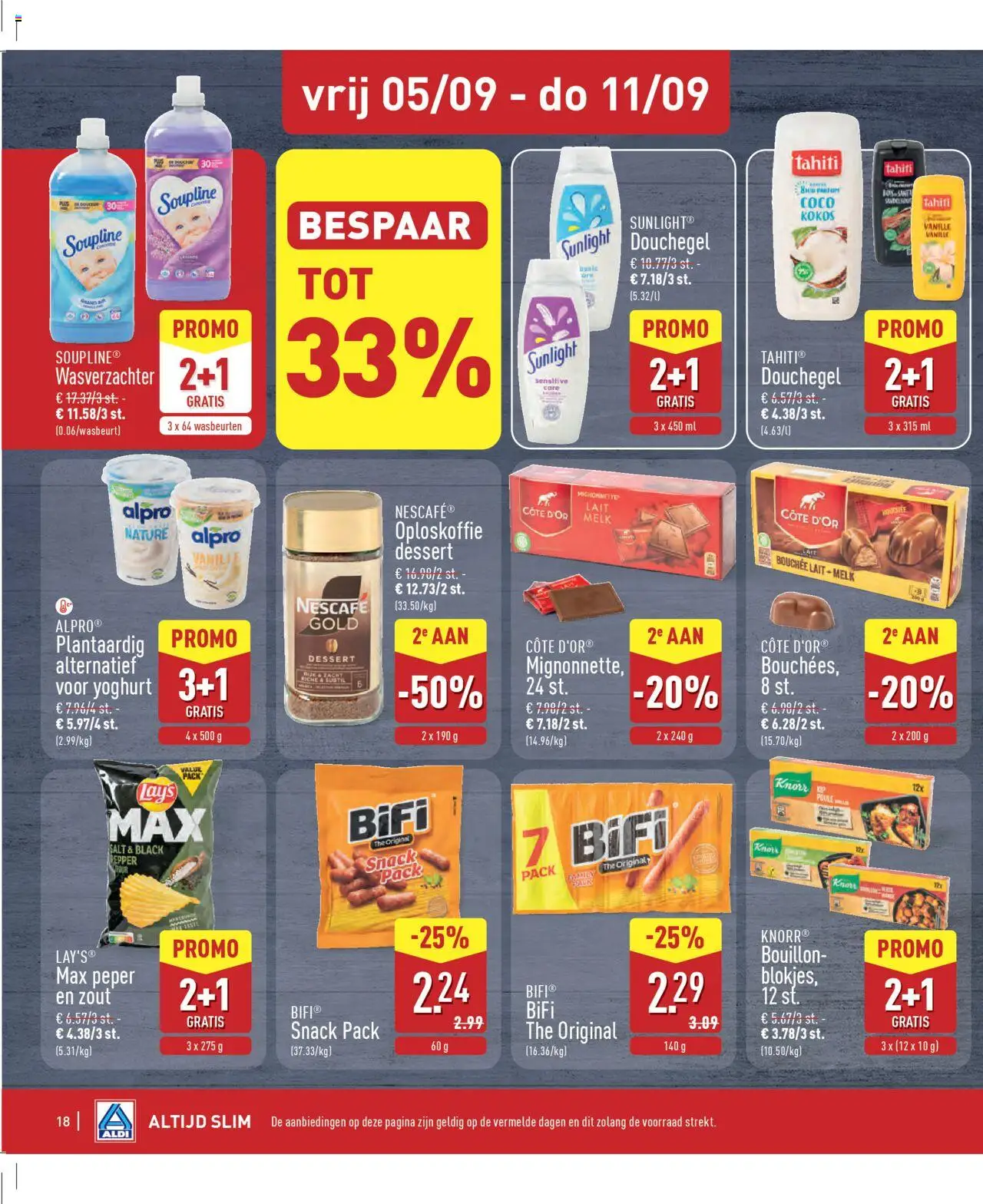 {H1} | Pagina: 18 | Producten: Oploskoffie, Rooibos tea, Nescafe, Melk