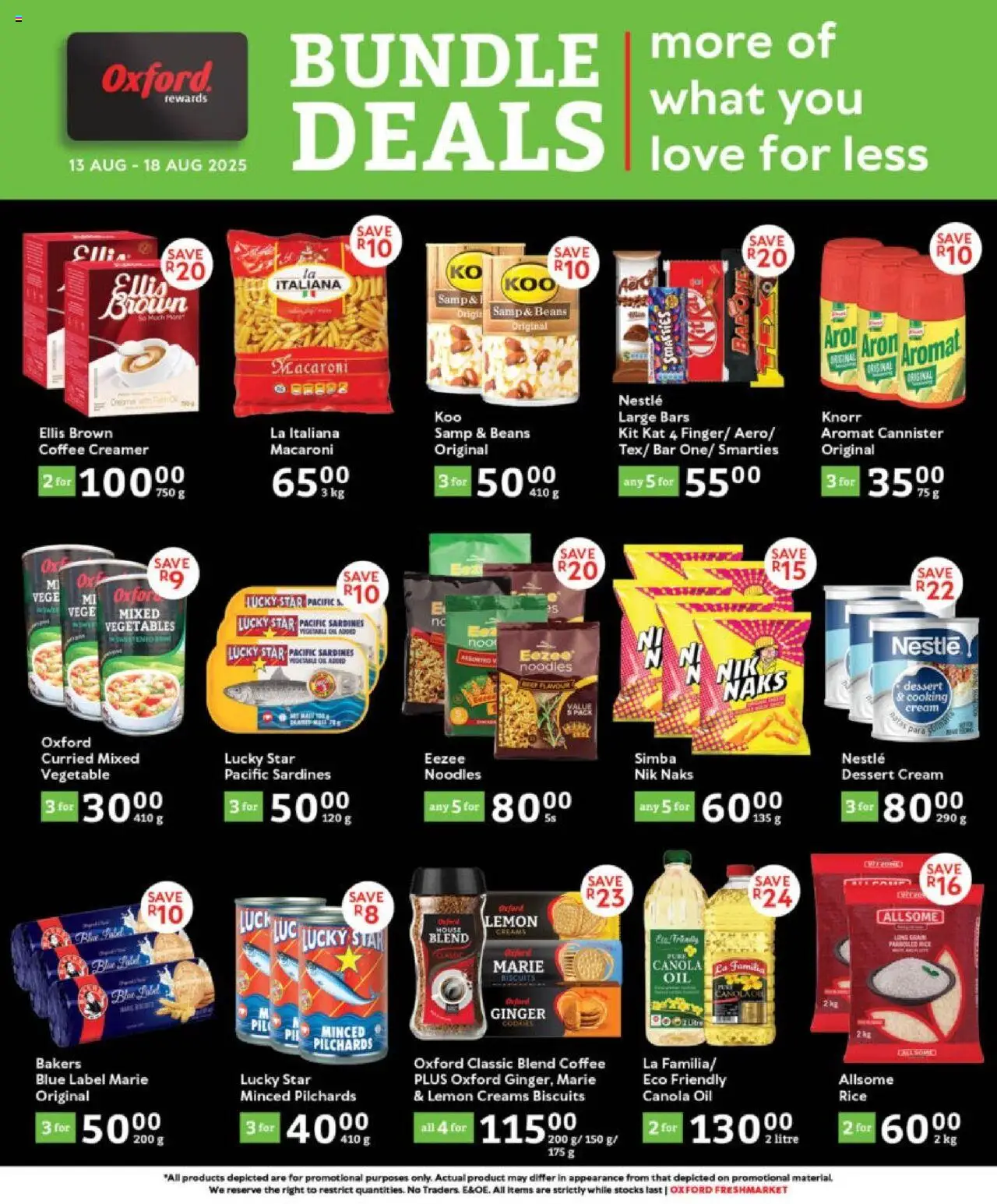 Oxford Freshmarket - Bundle Deals │ valid from 13.08.2025 | Page: 4 | Products: Oil, Coffee, Noodles, Aromat