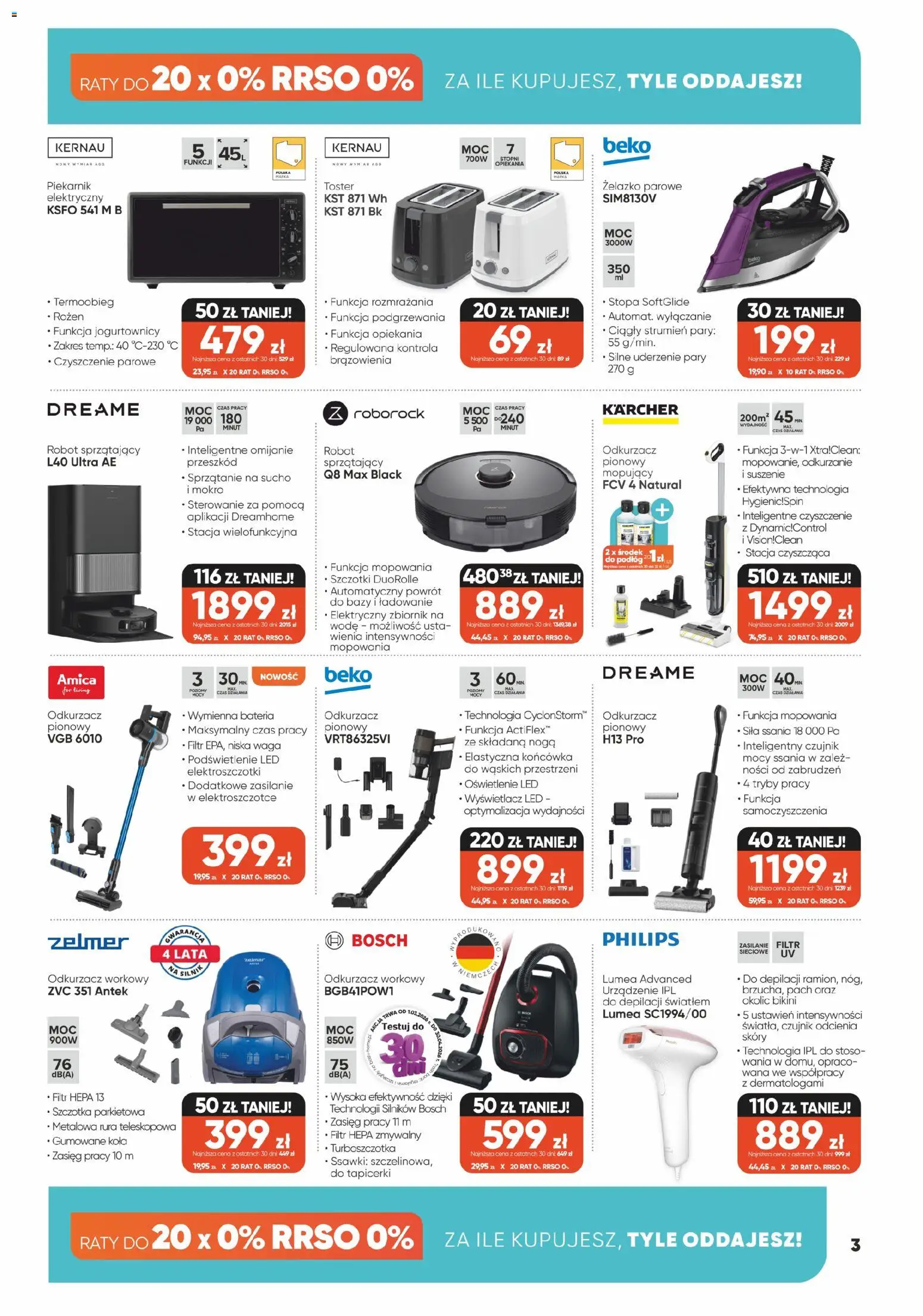 Max elektro gazetka od 02.03.2026 | Strona: 3 | Produkty: Waga, Robot, Toster, Robot sprzątający