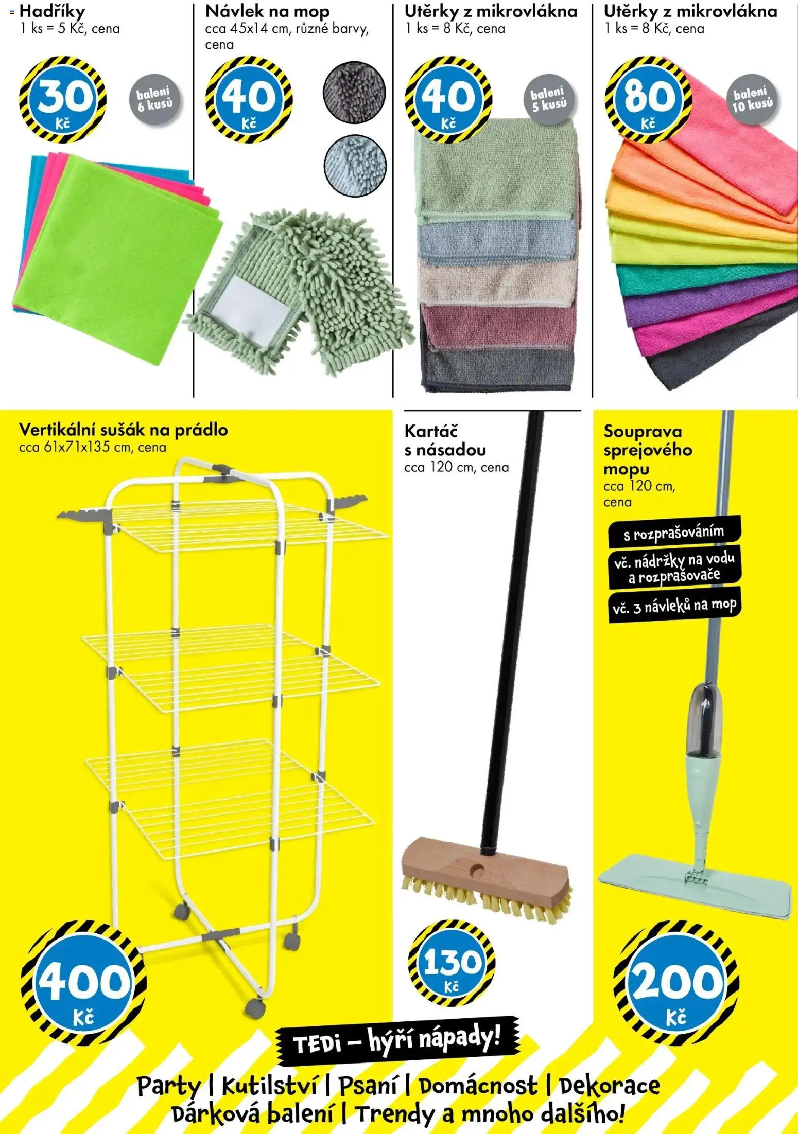 TEDi leták od 13.02.2026 | Strana: 21 | Produkty: Utěrky, Mop, Dekorace, Kartáč