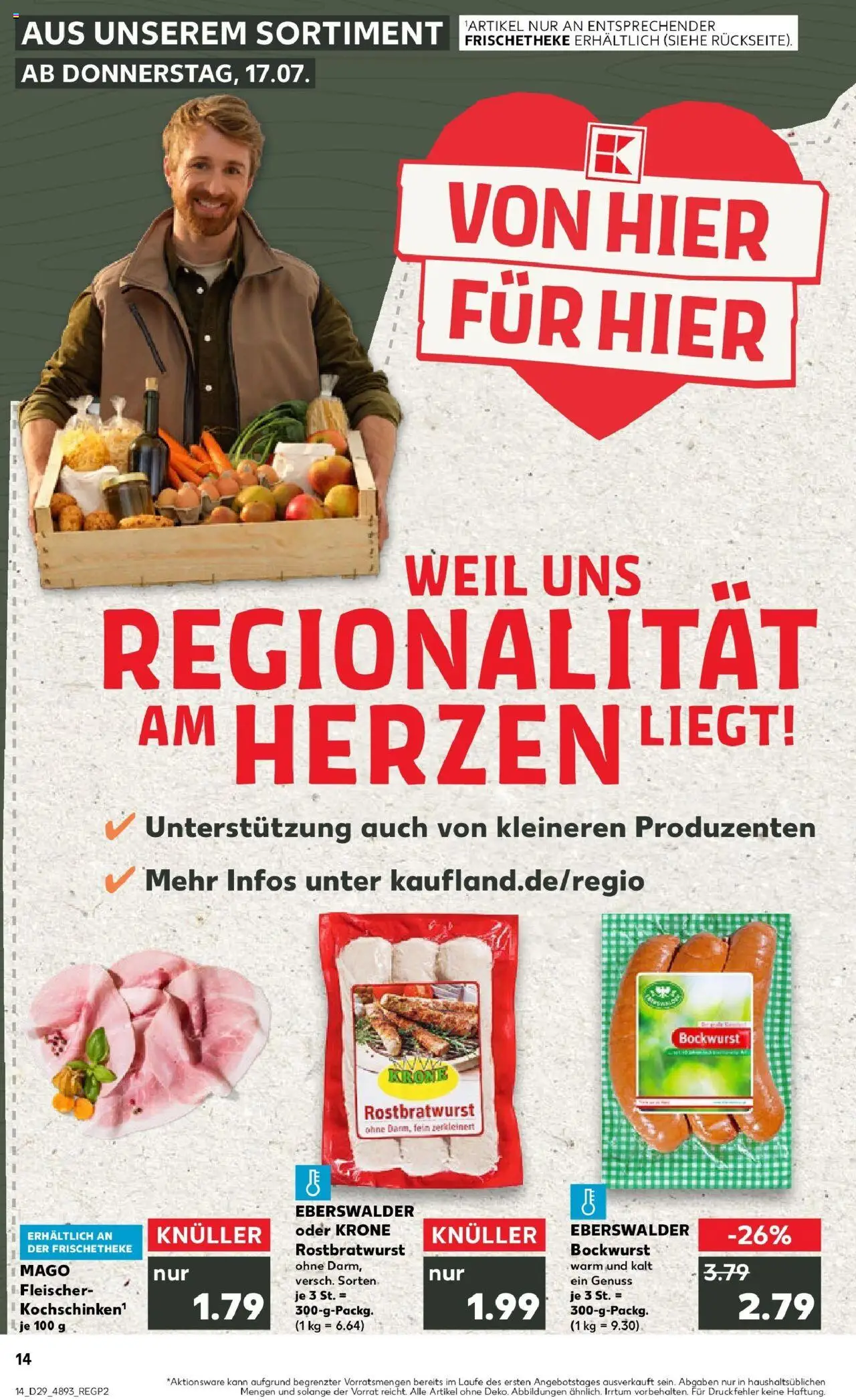 Kaufland prospekt Zossen	 - gültig ab dem 21.07.2025 | Seite: 27 | Produkte: Bockwurst