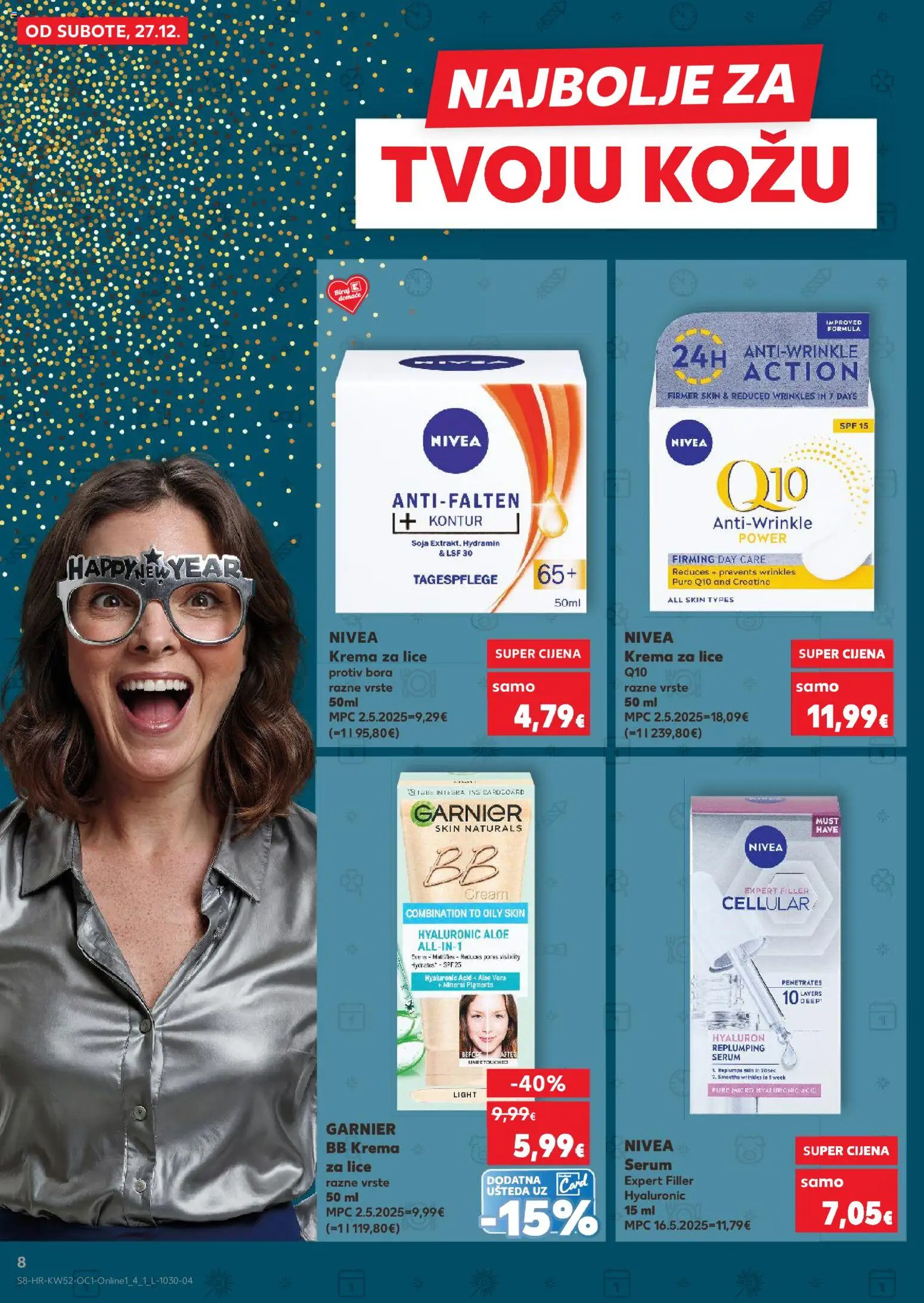 Kaufland katalog | vrijedi od 27.12.2025 | Stranica: 8 | Proizvodi: BB krema, Krema, Nivea, Garnier