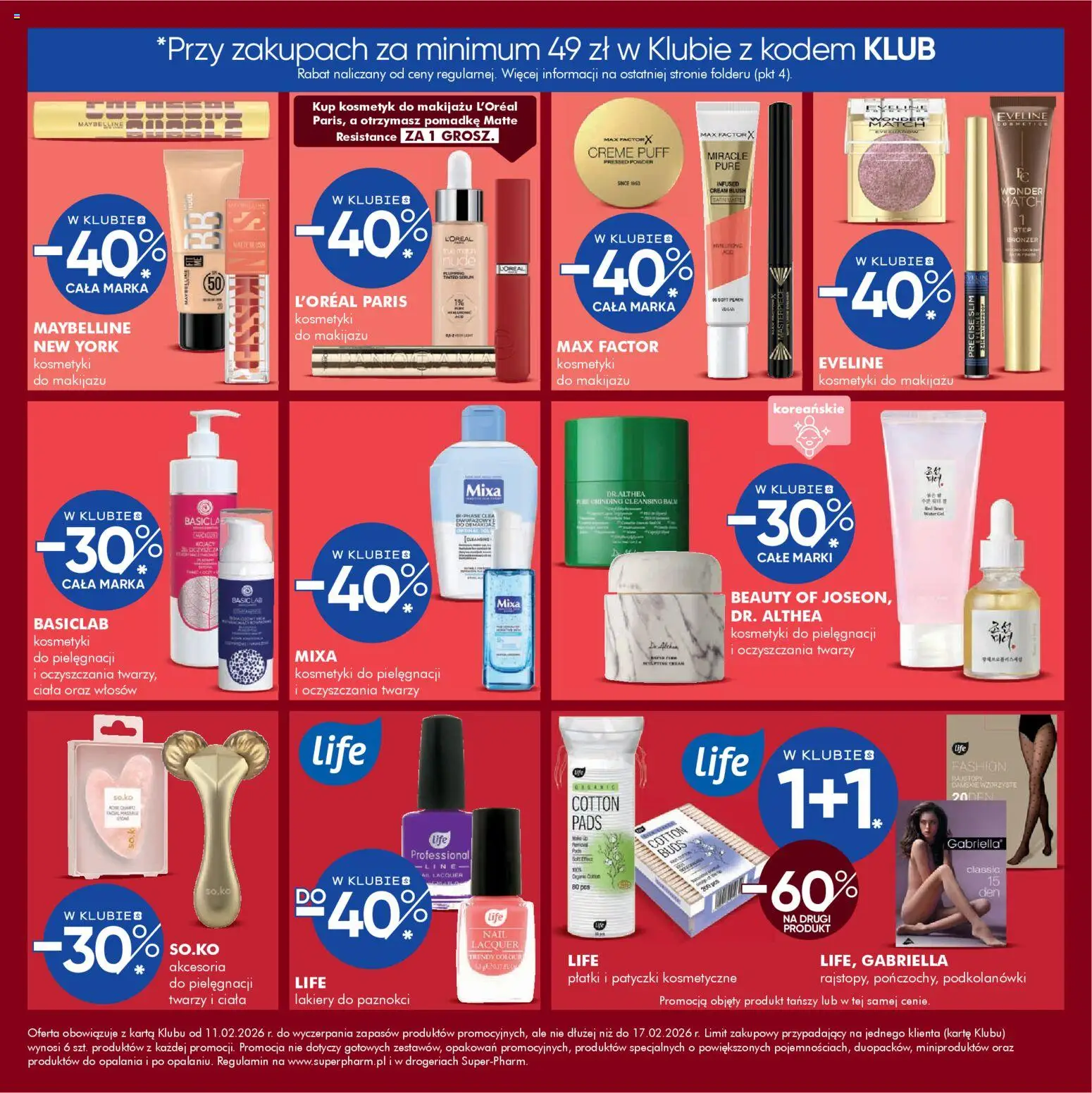 Super-pharm Gazetka od 11.02.2026 | Strona: 7 | Produkty: Karta, Podkolanówki, Lakiery, Płatki