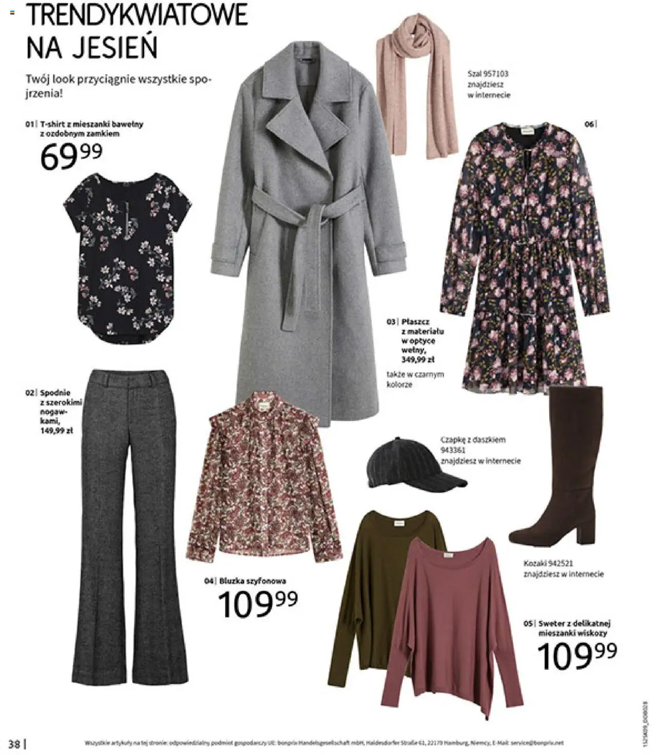BonPrix Katalog - Przytulny Sezon Przejściowy od 22.09.2025 | Strona: 40 | Produkty: Bluzka, Sweter, Płaszcz, Szal
