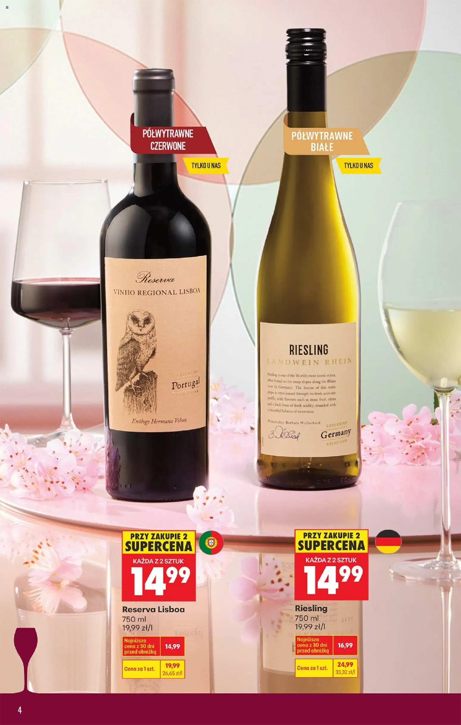 Biedronka gazetka - Czas na toast od 09.03.2026 | Strona: 4 | Produkty: Riesling
