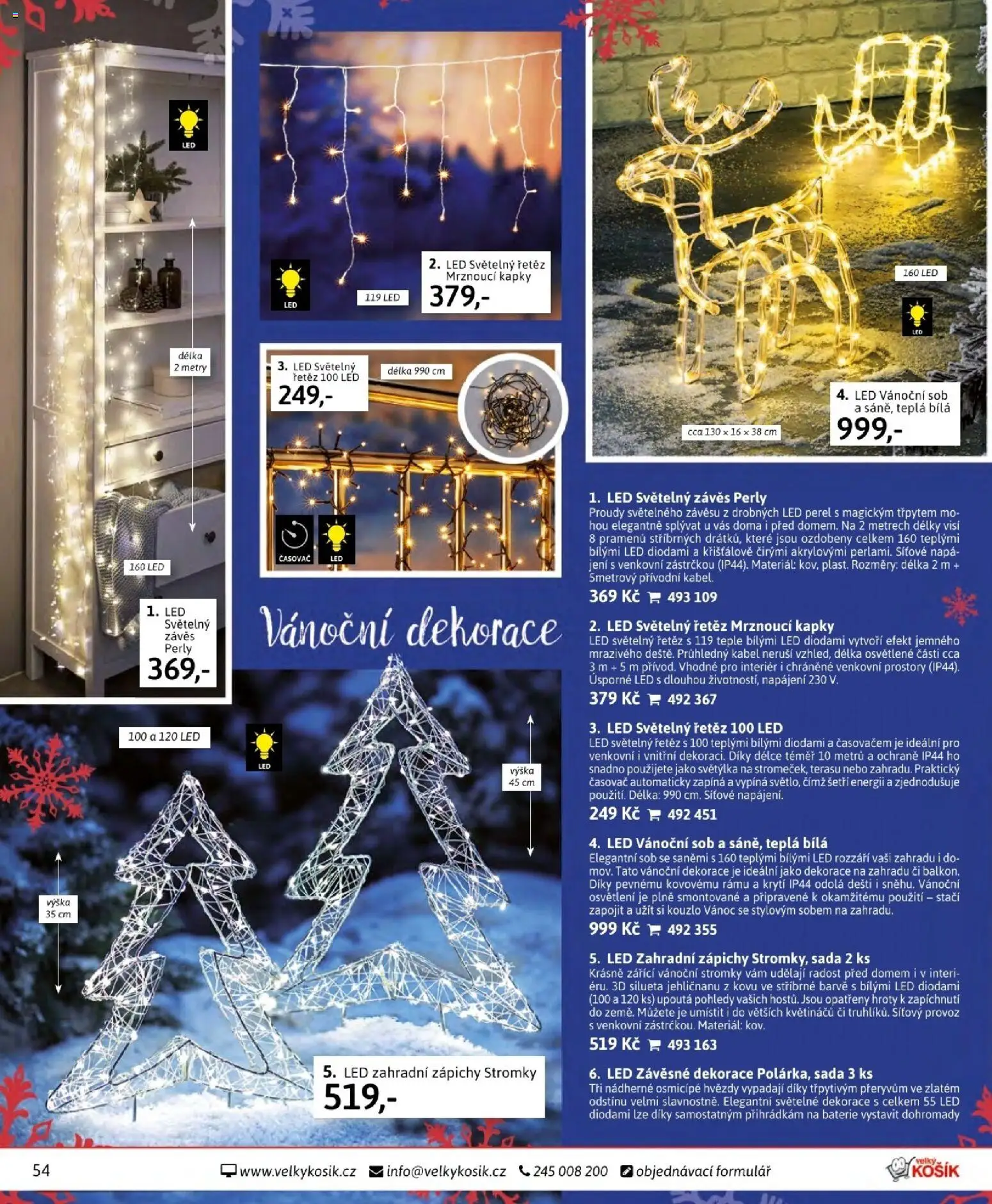 Velký Košík katalog listopad 2025 od 01.11.2025 | Strana: 54 | Produkty: Závěs, Světýlka, Časovač, LED