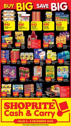 Shoprite specials catalogue – valid from 04.12.2025 | Page: 2 | Products: Juice, Tomato sauce, Water, Peach