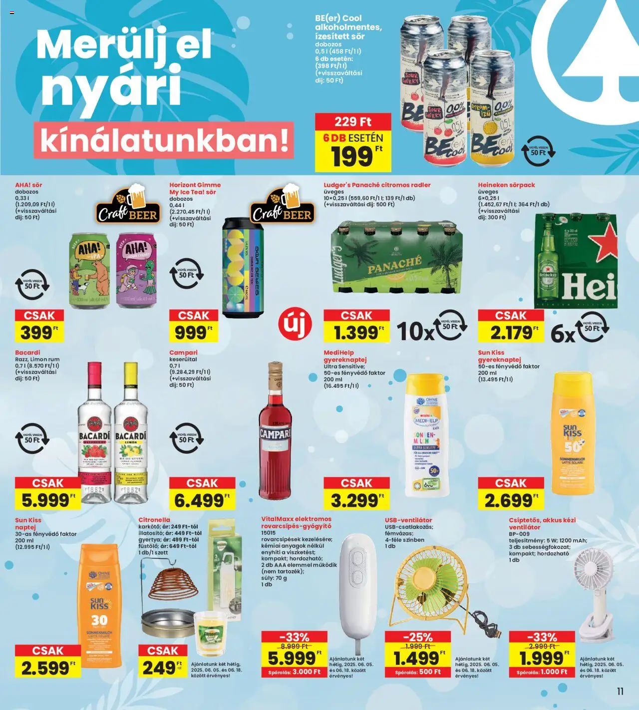 Interspar akciós ujság - amely érvényes a következő dátumtól: 05.06.2025 | Oldal: 11 | Termékek: Naptej, Rum, Fényvédő, Tea