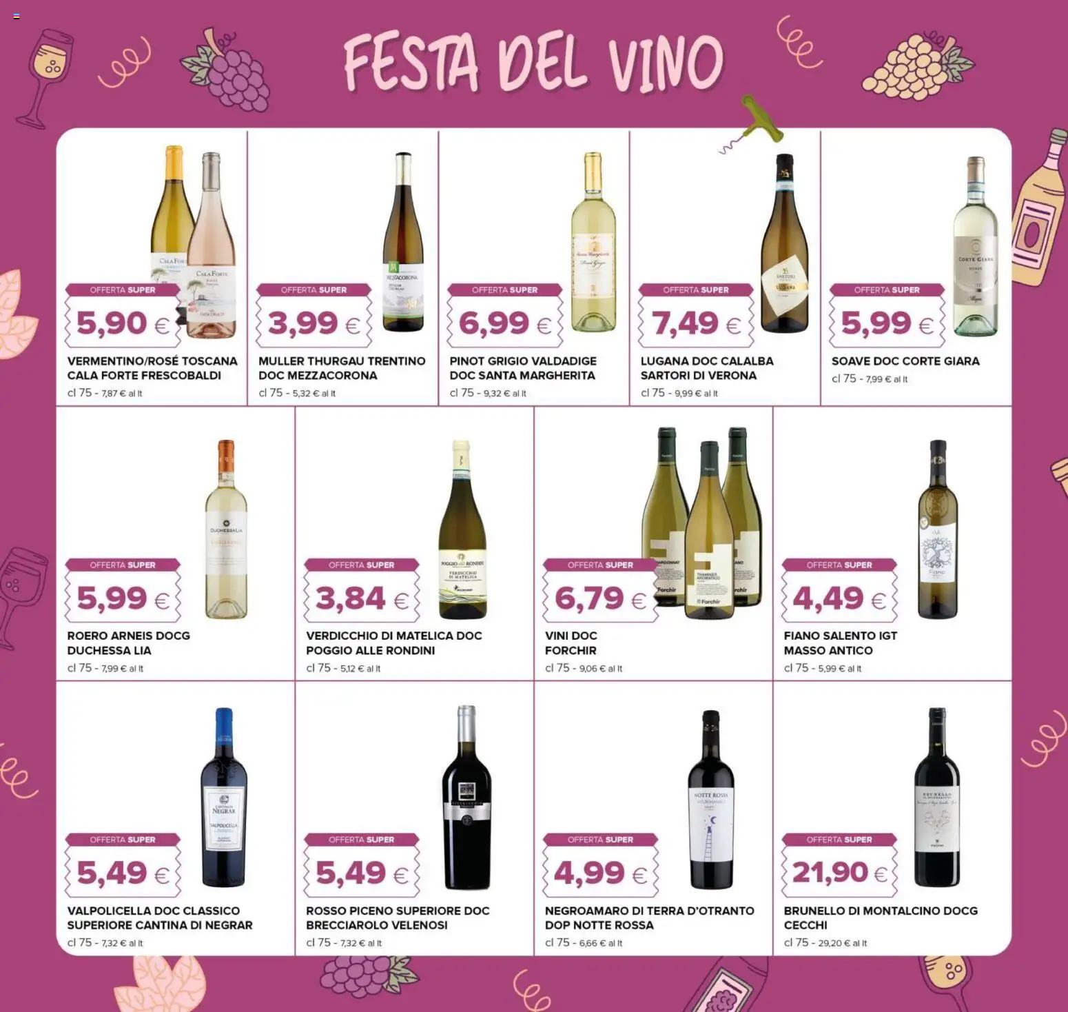 Volantino Oasi del 23.10.2025 | Pagina: 20 | Prodotti: Vino, Terra