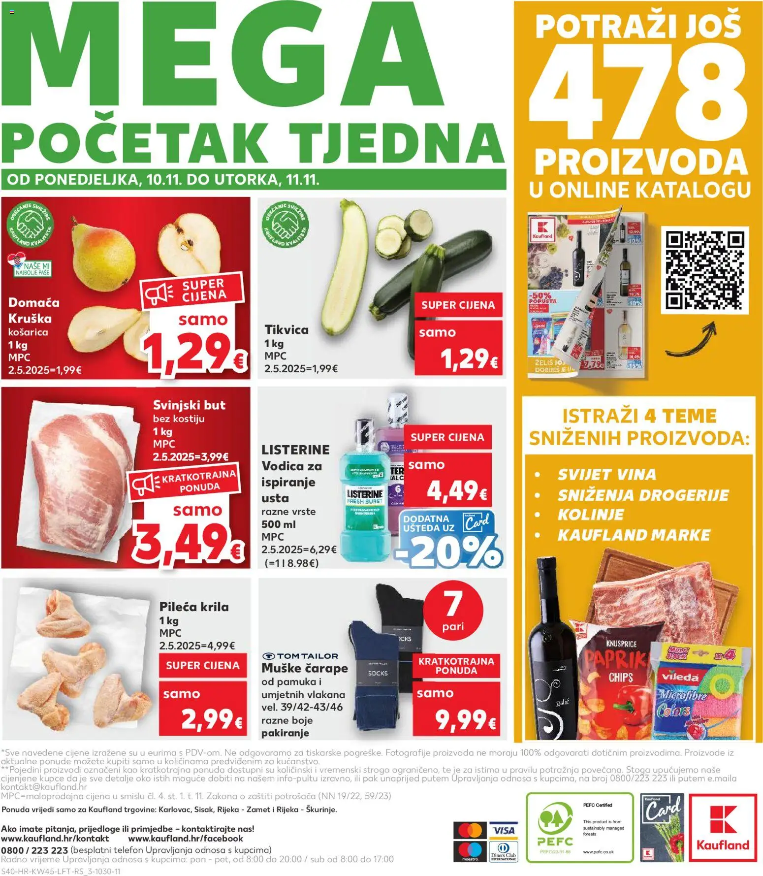 Kaufland katalog | vrijedi od 05.11.2025 | Stranica: 40 | Proizvodi: Pileća krila, Svinjski but, Kruška, Telefon