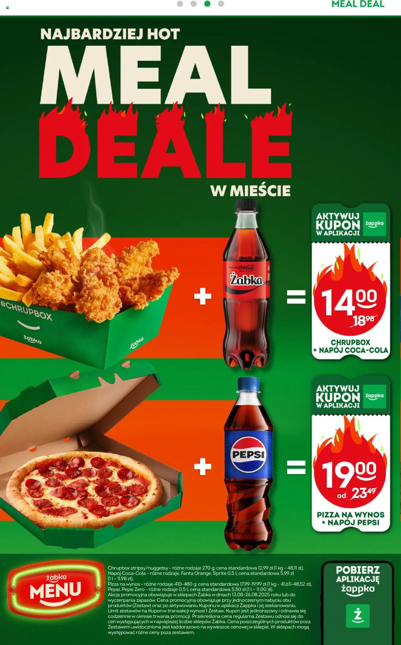 Żabka Gazetka od 13.08.2025 | Strona: 52 | Produkty: Pepsi, Sprite, Pizza