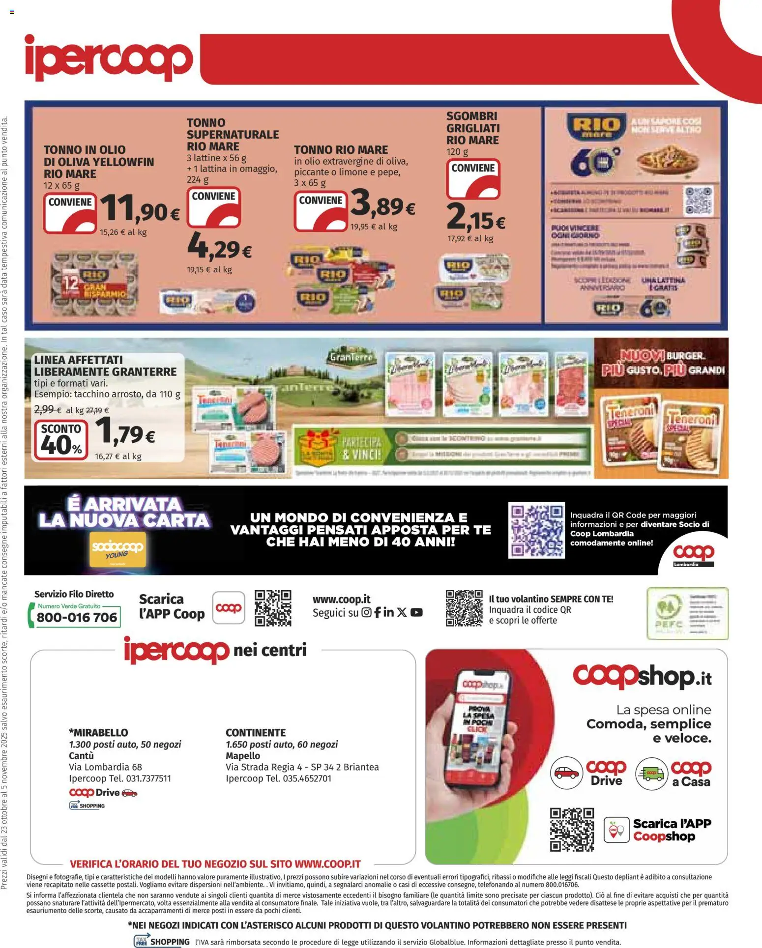 Volantino Ipercoop del 23.10.2025 | Pagina: 31 | Prodotti: Tacchino, Limone, Olio, Tonno