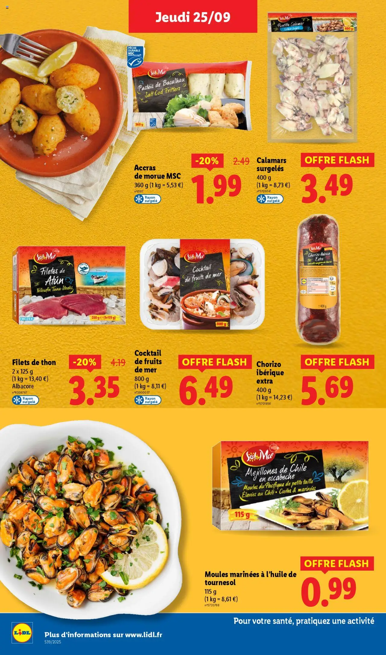  | Page: 22 | Produits: Chorizo, Pêche, Thon, Morue