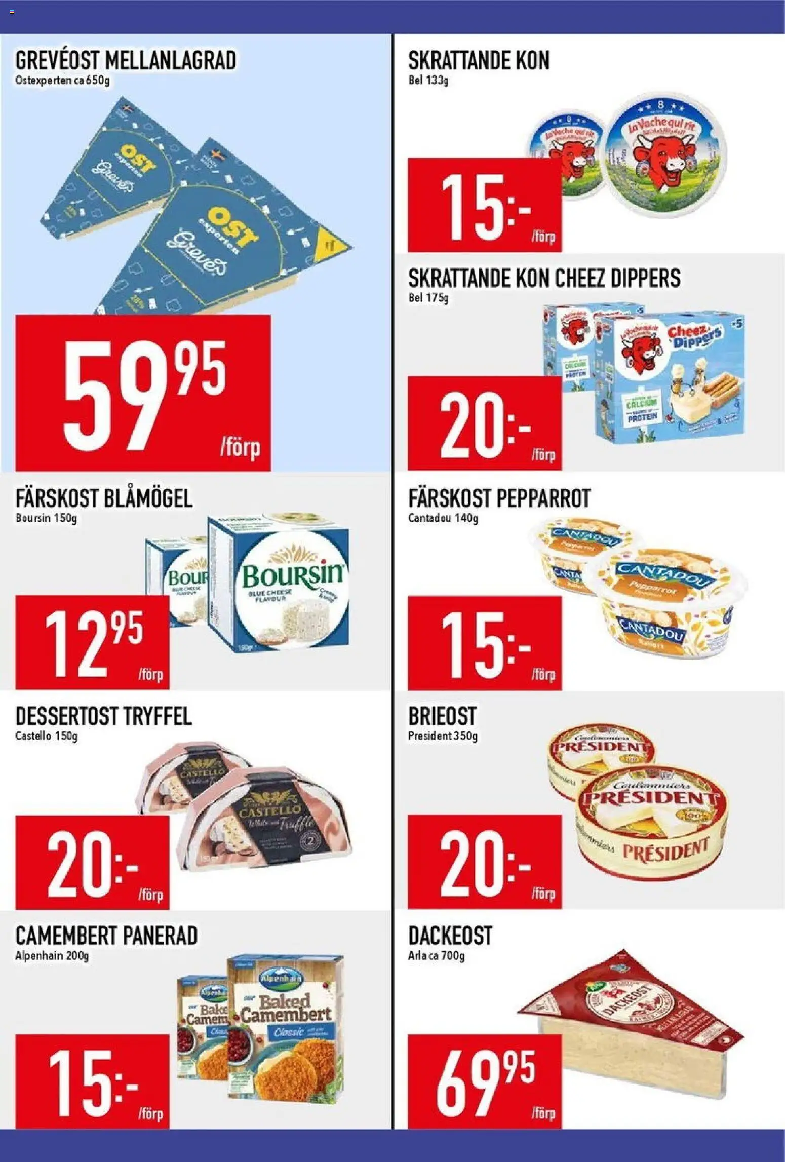 Matdax reklamblad aktuell från 16.02.2026 | Sida: 11 | Produkter: Brieost, Camembert, Pepparrot