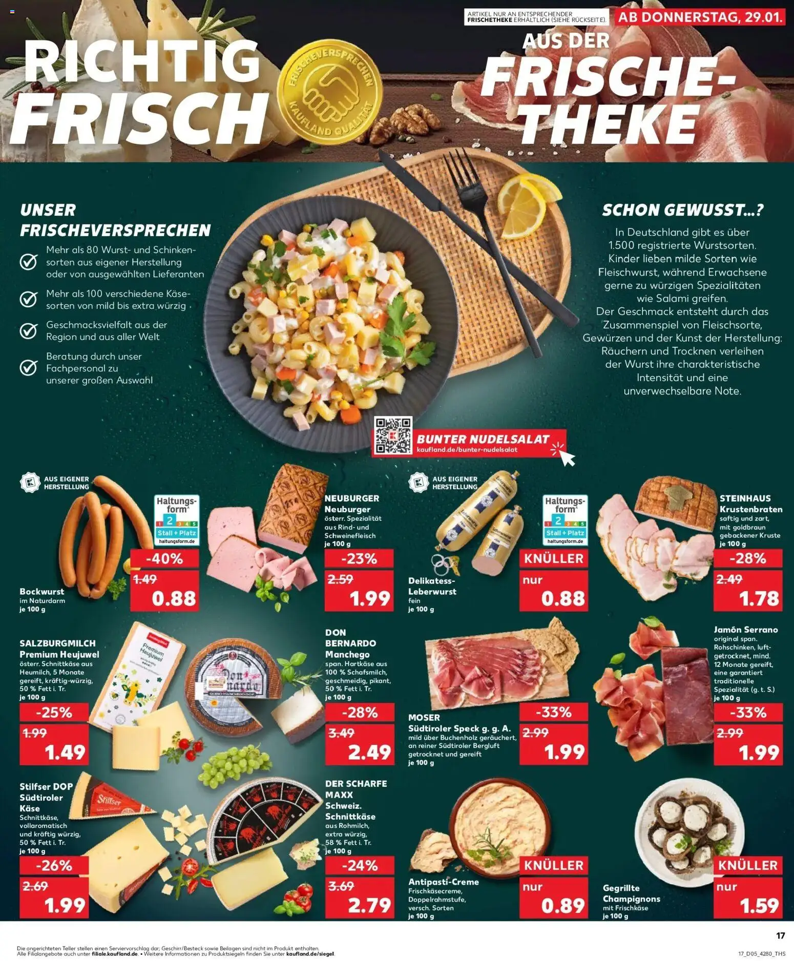 Kaufland prospekt Sindelfingen	 – gültig ab 02.02.2026 | Seite: 17 | Produkte: Käse, Krustenbraten, Schweinefleisch, Frischkase