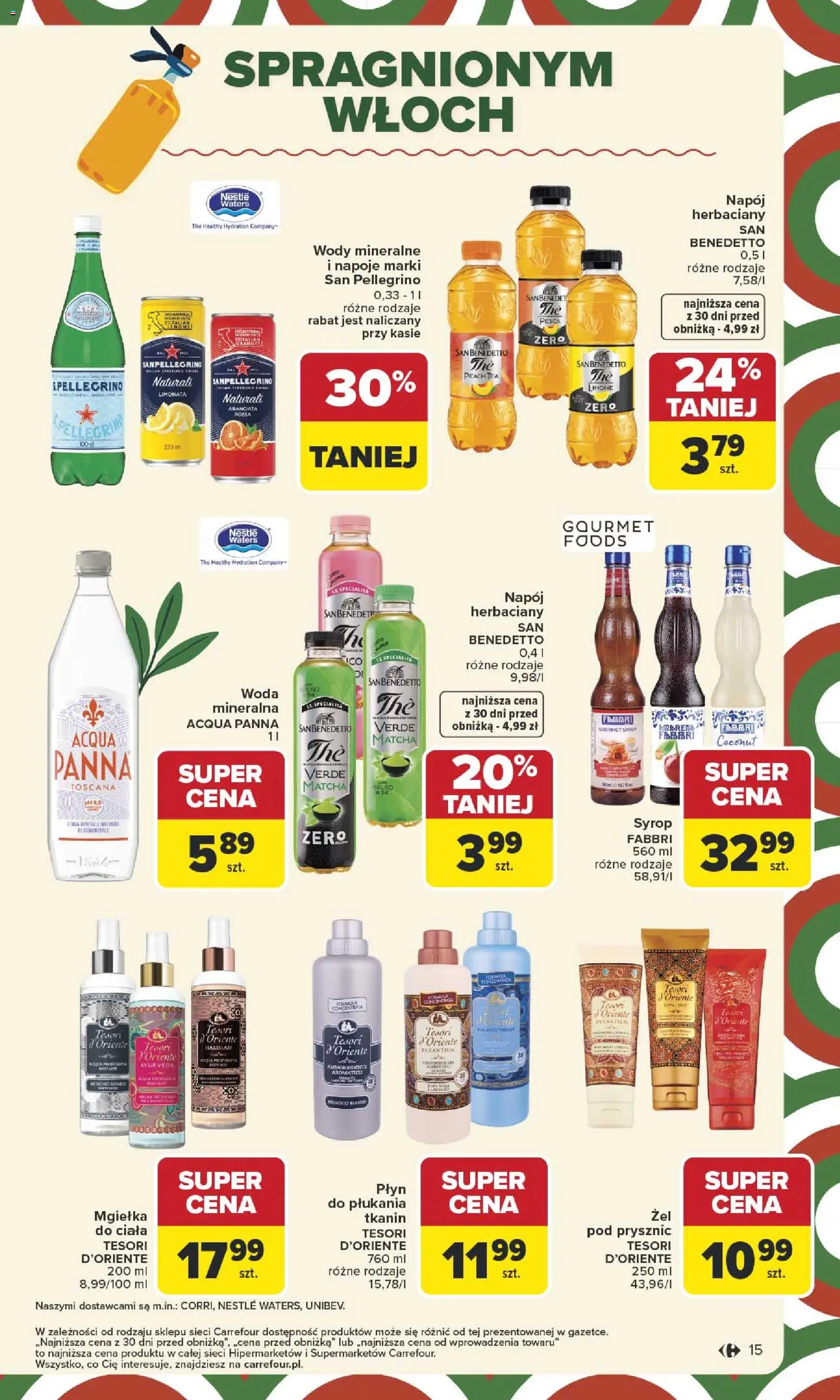 Carrefour Gazetka od 12.01.2026 | Strona: 17 | Produkty: Tesori d'oriente, Napoje, Prysznic, Woda