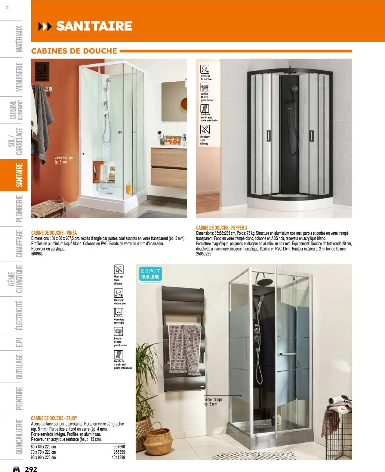  | Page: 292 | Produits: Poids, Porte, Poignées, Douche