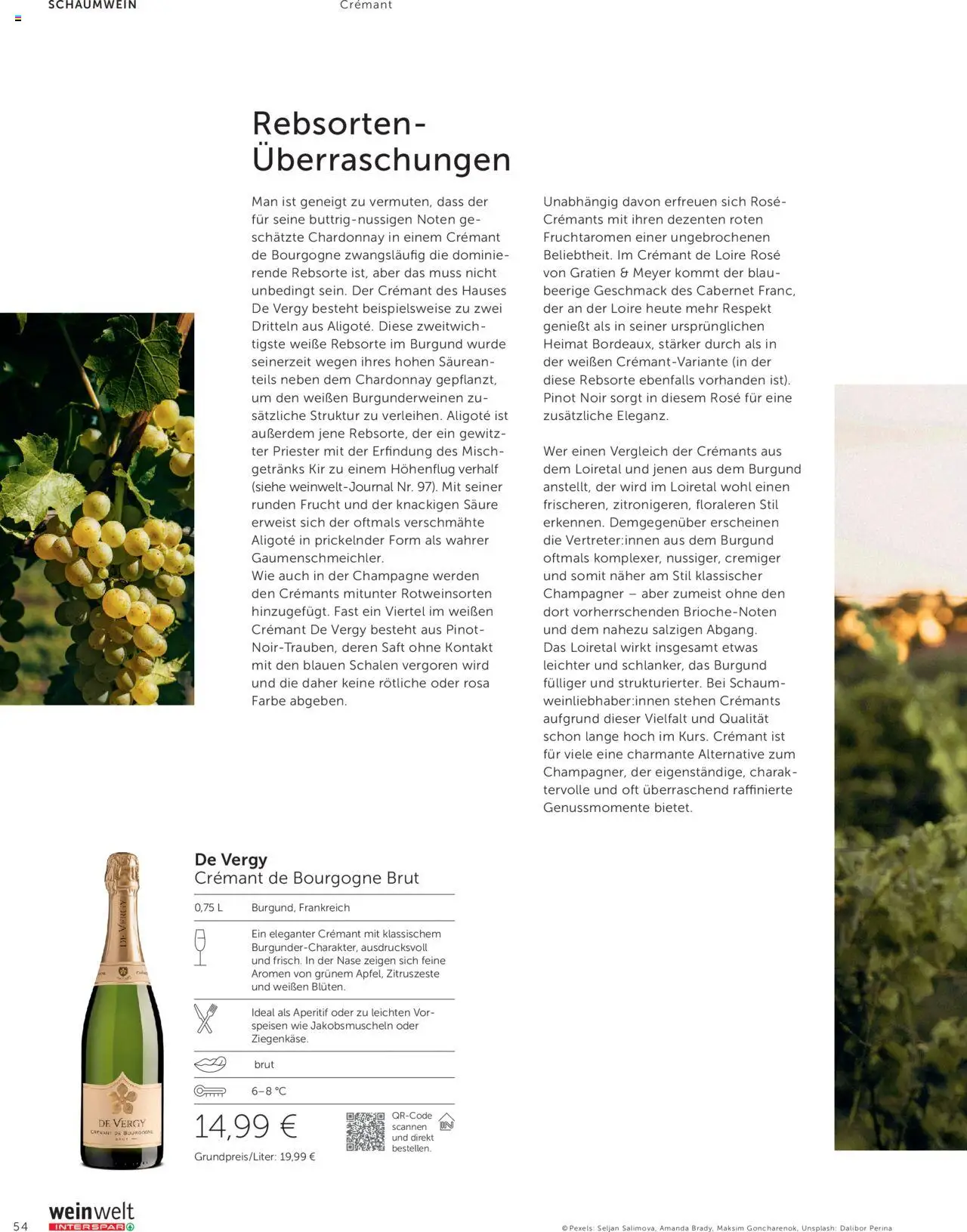 Interspar Weinwelt Magazin Ausgabe Herbst gültig ab 10.09.2025 | Seite: 54 | Produkte: Saft