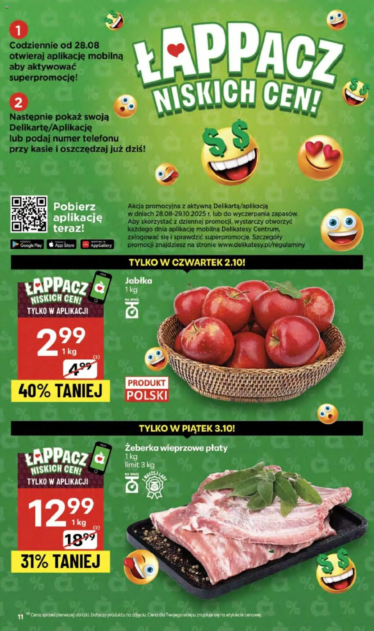 Delikatesy Centrum Gazetka od 02.10.2025 | Strona: 11 | Produkty: Delikatesy, Jabłka