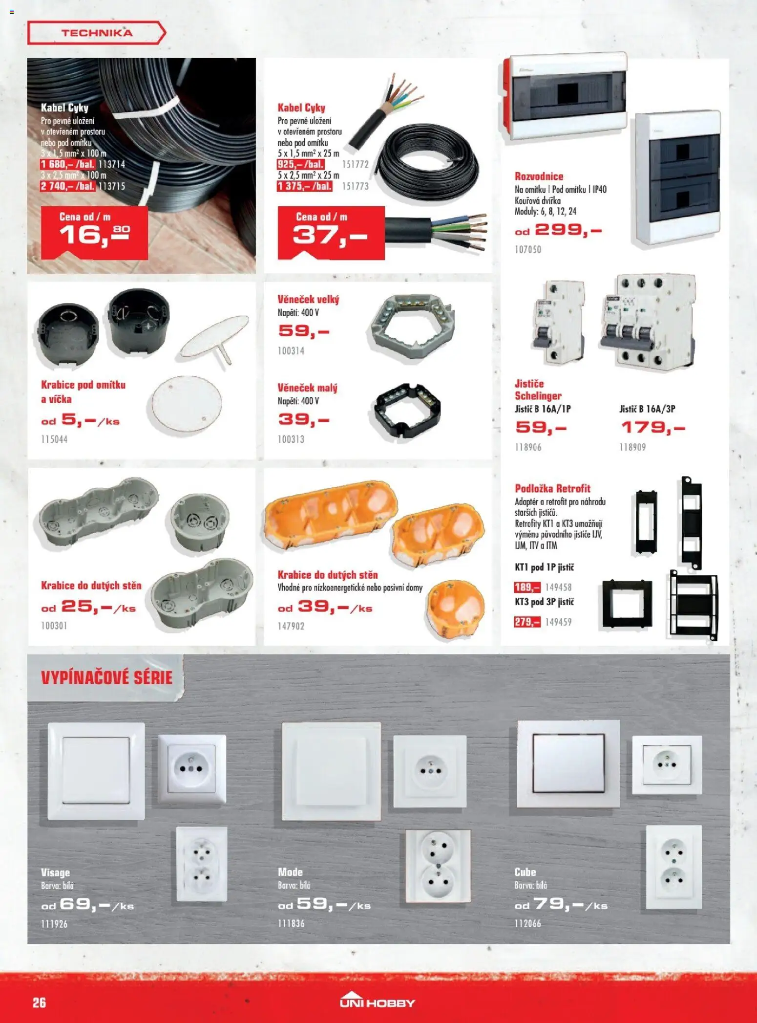 Uni Hobby leták od 08.01.2026 | Strana: 26 | Produkty: Kabel, Adaptér, Krabice