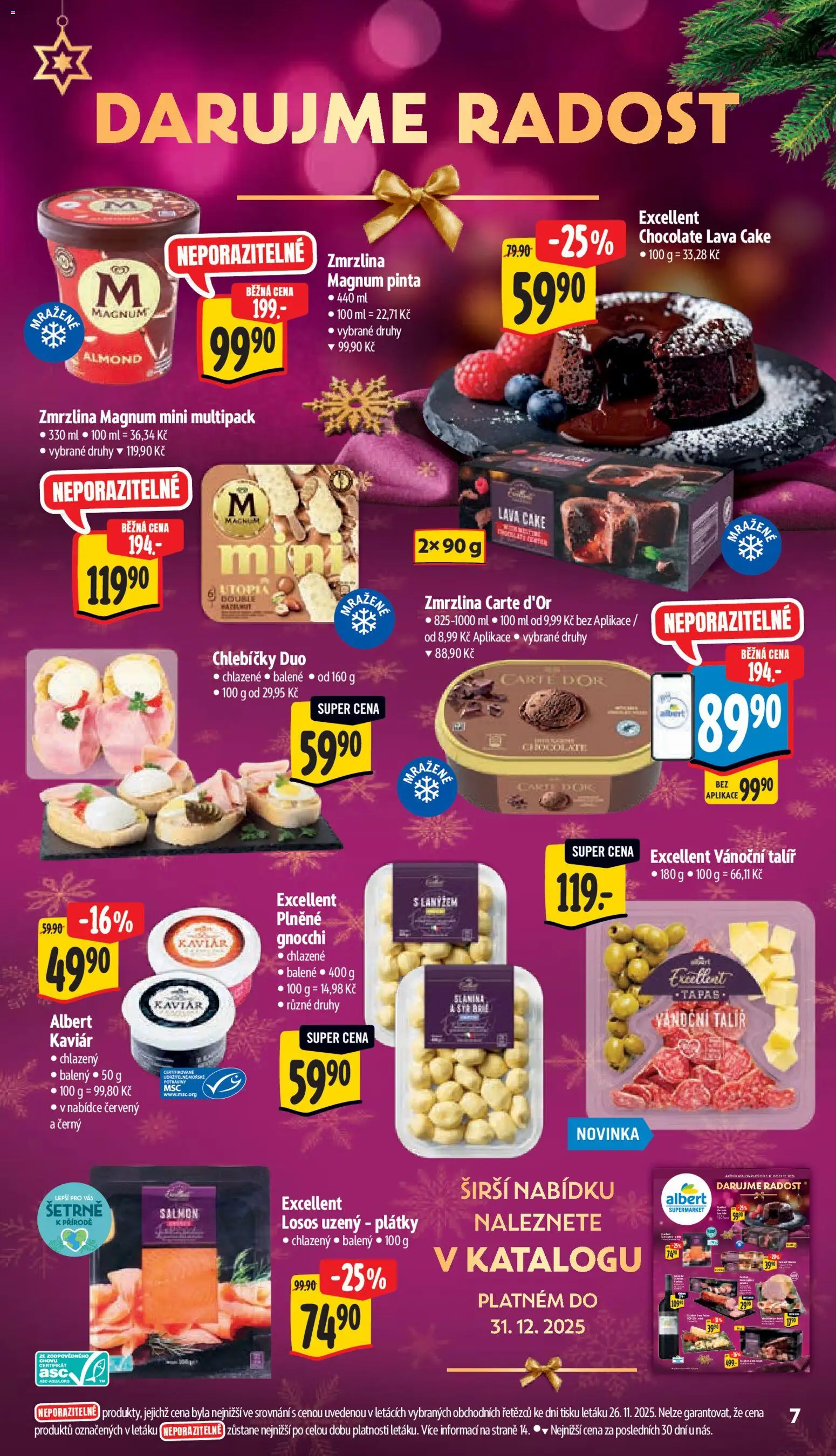 Albert leták - Supermarket od 17.12.2025 | Strana: 12 | Produkty: Kaviár, Zmrzlina, Magnum, Potraviny