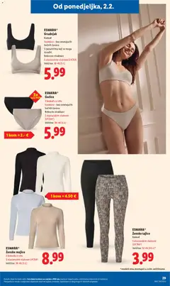 ESMARA® Gaćice, 3 komada u setu, Seamless - bez ometajućih bočnih šavova, Rebraste strukture, S elastanskim vlaknom (LYCRA®), Veličine: 36-46 (S-L) - Pregled kataloga iz trgovine Lidl, vrijedi od 02.02.2026 | Stranica: 29