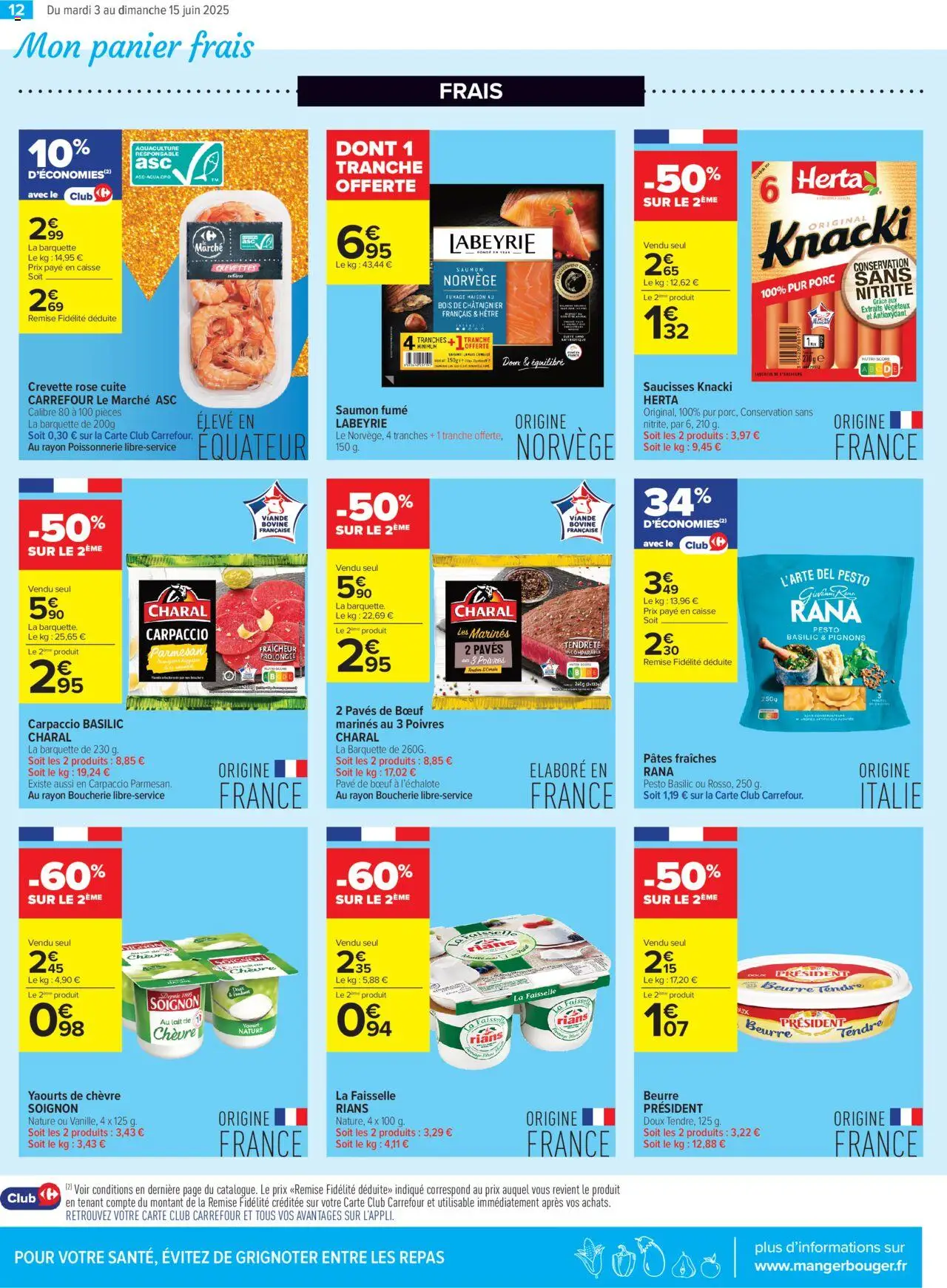  | Page: 14 | Produits: Crevette, Pâtes fraîches, Lait, Porc