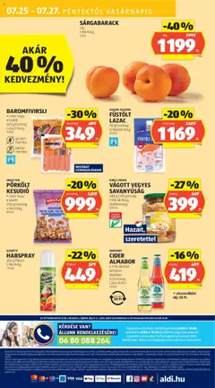 Aldi akciós ujság - amely érvényes a következő dátumtól: 24.07.2025 | Oldal: 50 | Termékek: Alkohol, Kesudió, Almabor, Cider