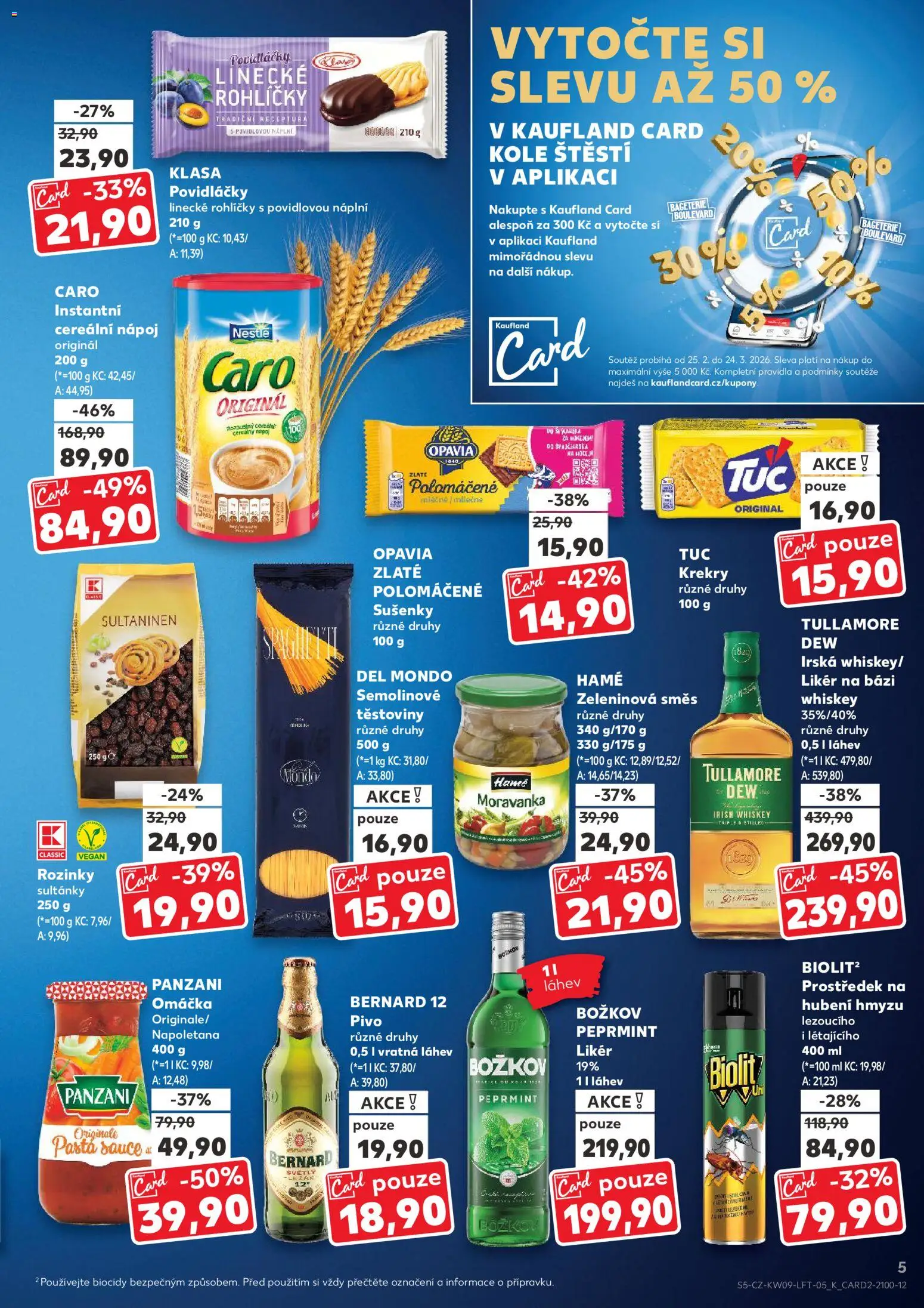 Kaufland leták - Plzeň od 25.02.2026 | Strana: 5 | Produkty: Vegan, Krekry, Bernard, Božkov