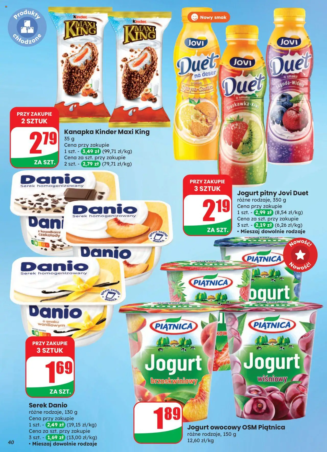 Dino Gazetka od 27.08.2025 | Strona: 40 | Produkty: Cream cheese, Serek, Jogurt owocowy, Jogurt