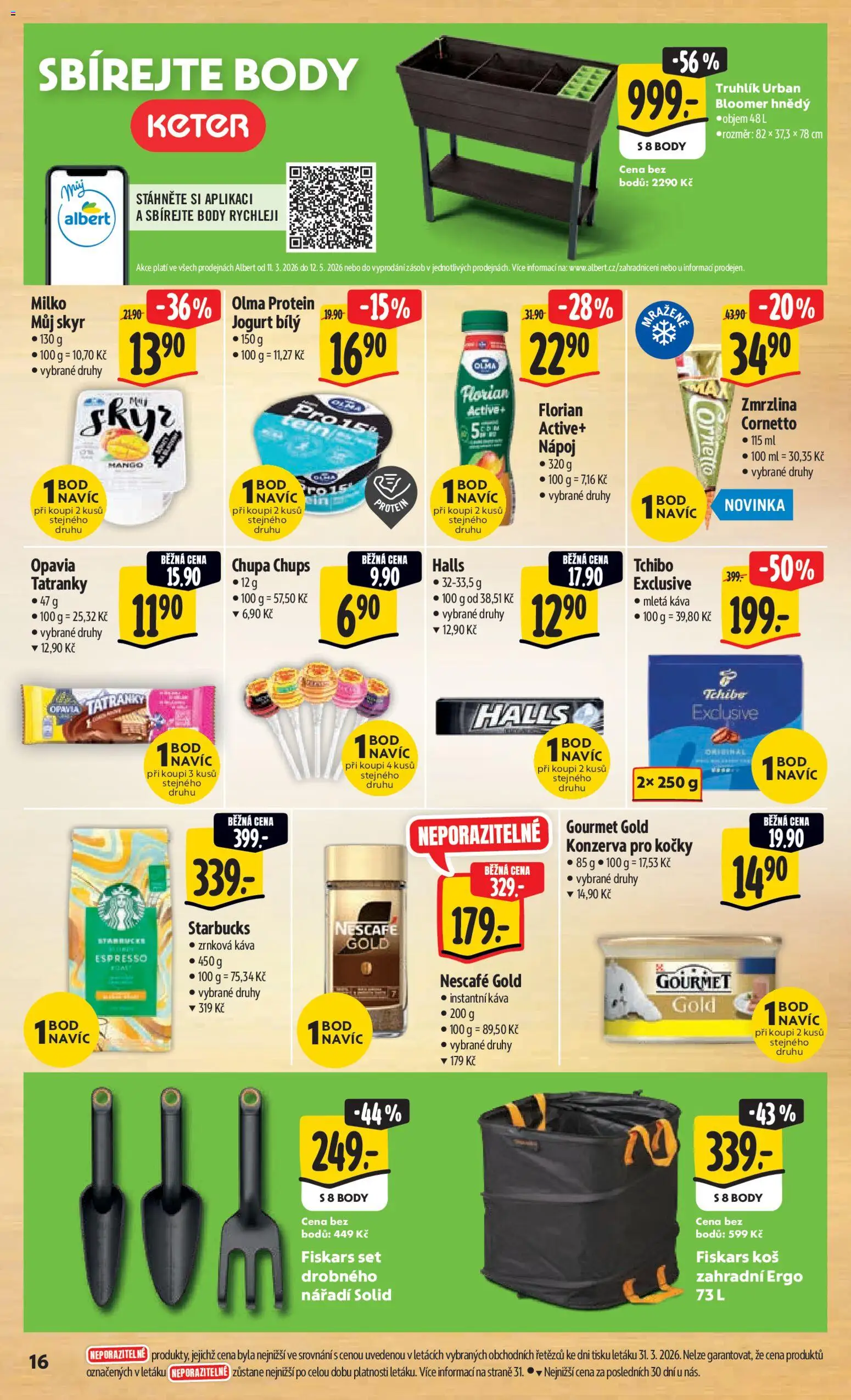 Albert leták - Hypermarket od 07.04.2026 | Strana: 26 | Produkty: Instantní káva, Koš, Body, Protein