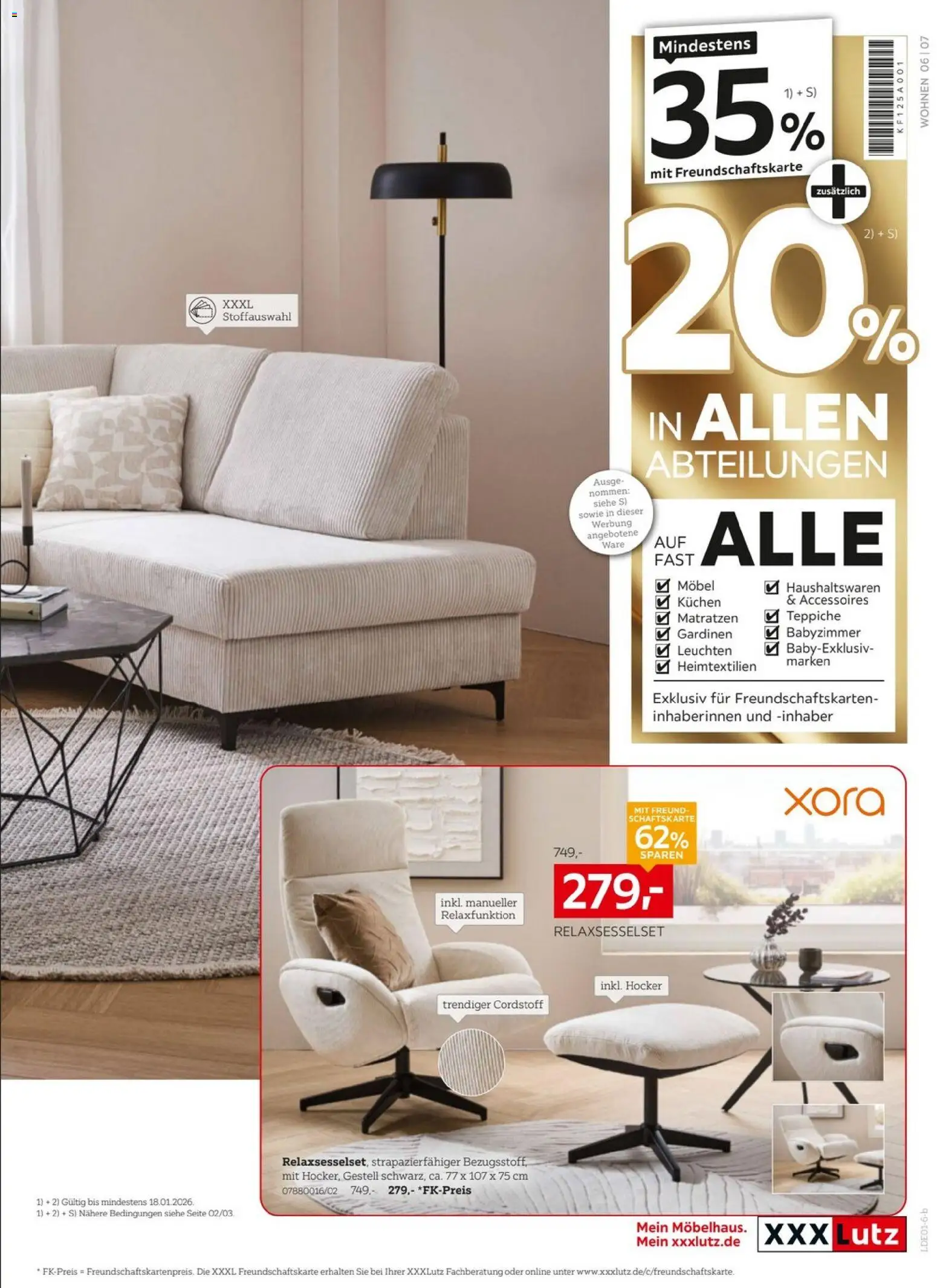 XXXL Lutz Prospekt 	 – gültig ab 02.01.2026 | Seite: 7 | Produkte: Hocker, Kuchen