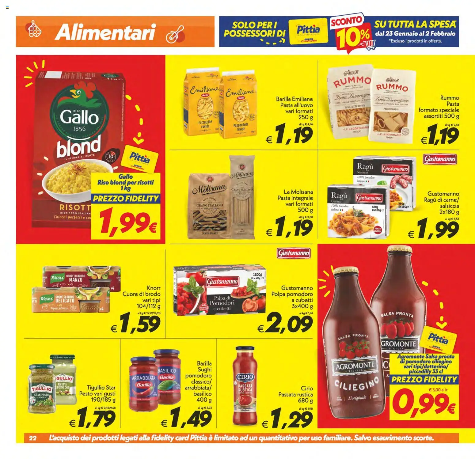 Volantino SuperConveniente del 23.01.2026 | Pagina: 22 | Prodotti: Manzo, Pesto, Ricotta, Fettuccine