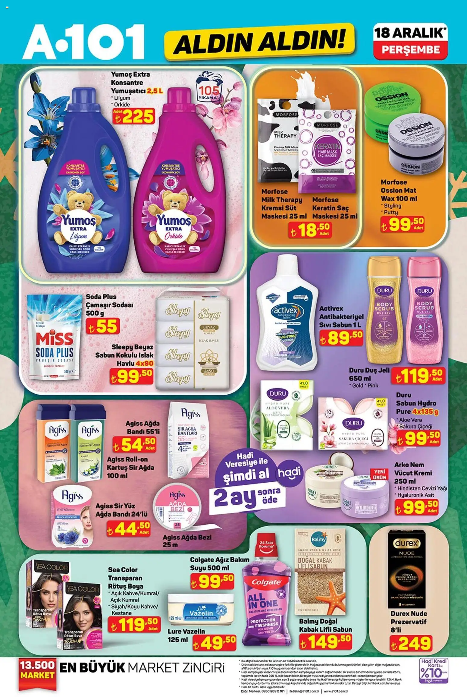 A101 Katalog Aldın Aldın - 18.12.2025 tarihinden itibaren geçerlidir | Sayfa: 6 | Ürünler: Kabak, Vücut kremi, Sabun, Saat