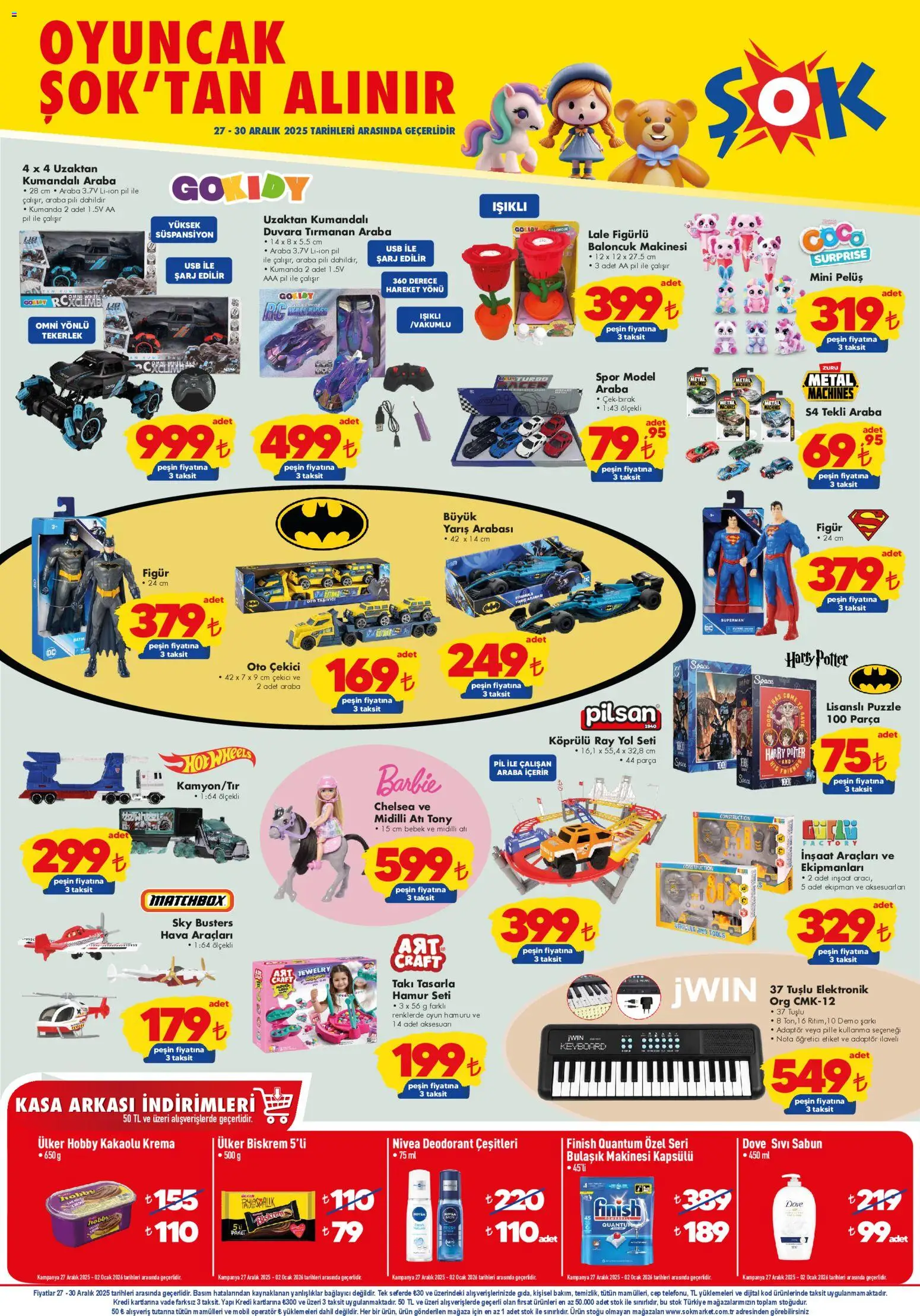 Şok Market Hafta sonu fırsatları - 27.12.2025 tarihinden itibaren geçerlidir | Sayfa: 1 | Ürünler: Sabun, Oyun, USB, Bulaşık makinesi